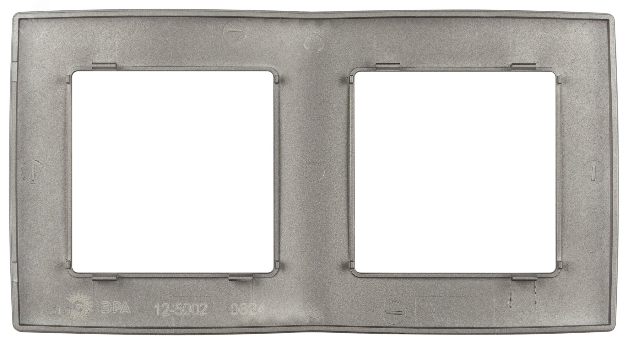 Изображение товара Рамка для розеток и выключателей 2 поста титан ЭРА 12-5002-16