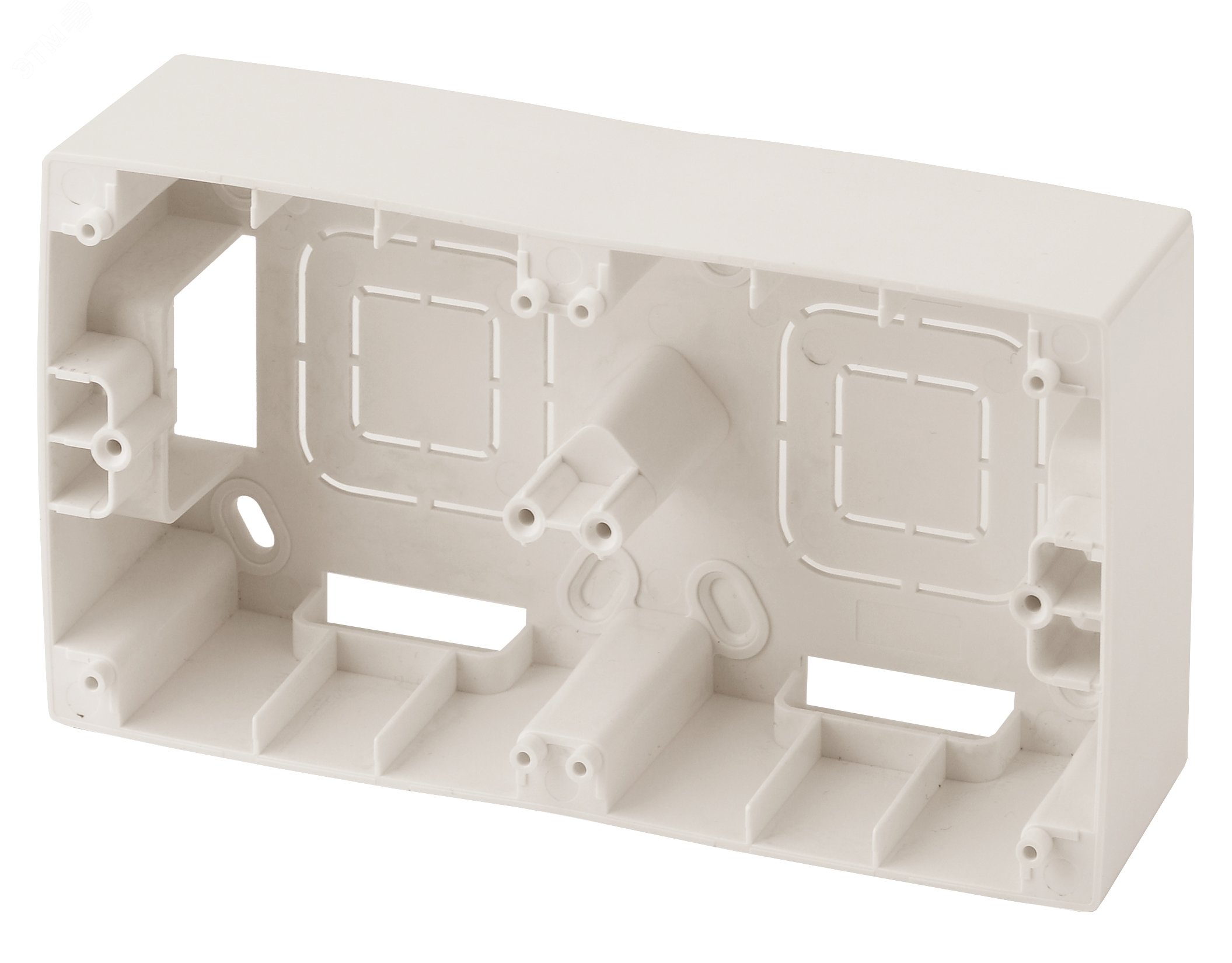 Изображение товара Коробка накладного монтажа 2 поста Эра12 слоновая кость
