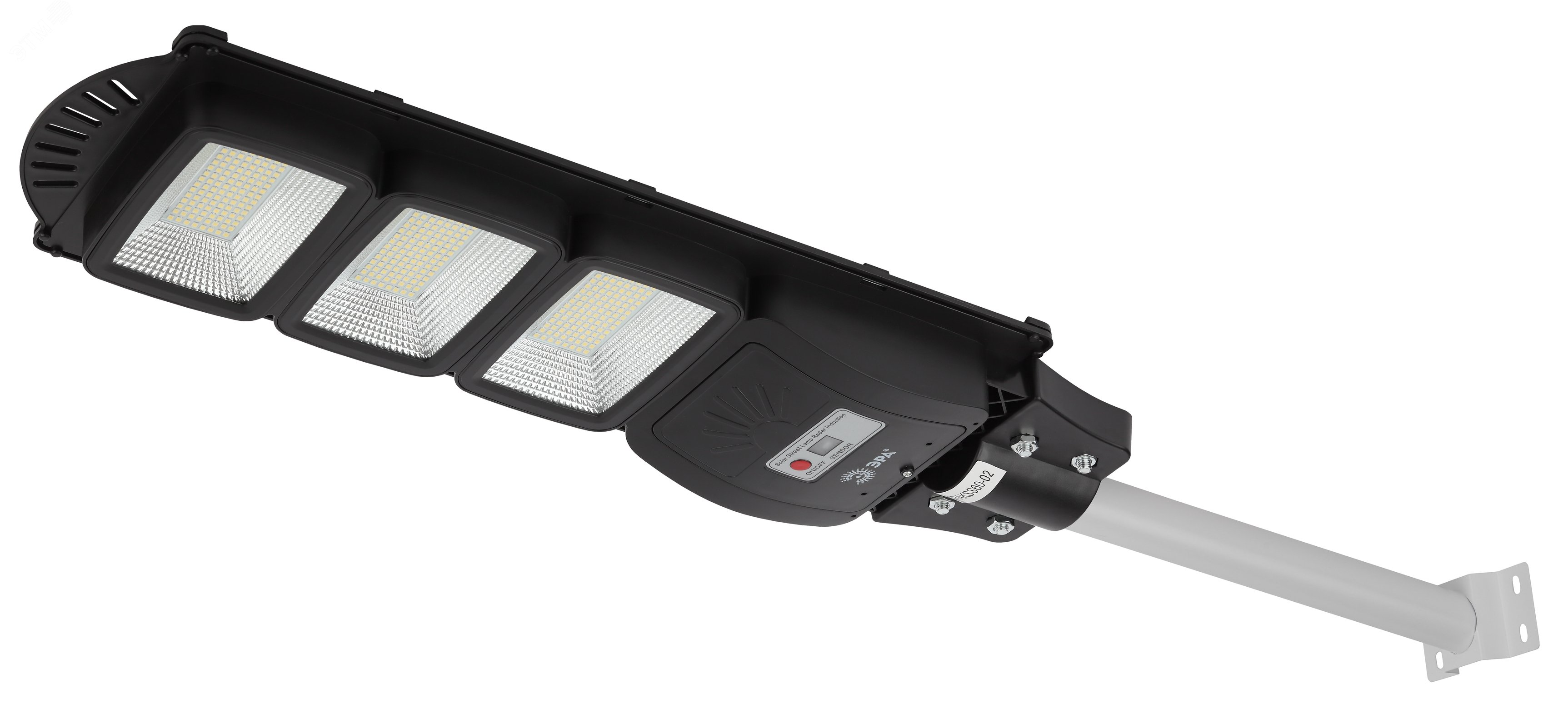 Изображение товара Светильник консольный на солнечной батарее 60W с датчиком движения