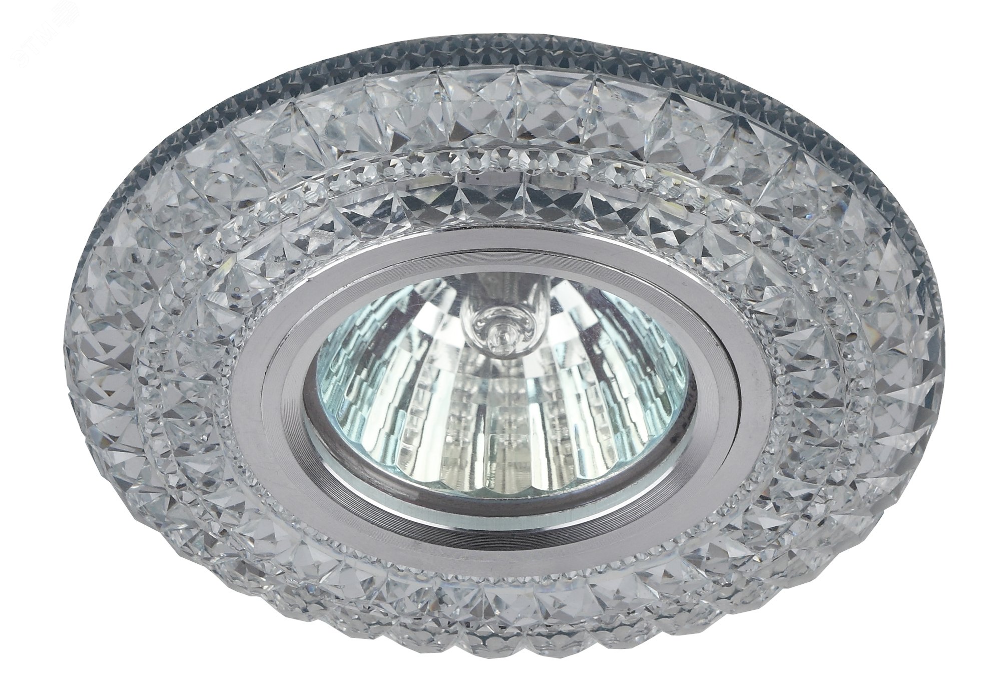 Точечный светильник декор c белой светодиодной подсветкой, DK LD3 SL/WH прозрачный Б0019202 ЭРА - превью 3