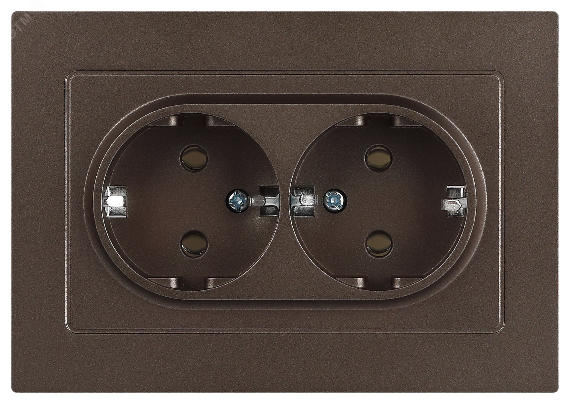 Розетка Intro Accent 6-205-08 2X2P+E Schuko, 16А-250В, IP20, СУ, AL/CU ...