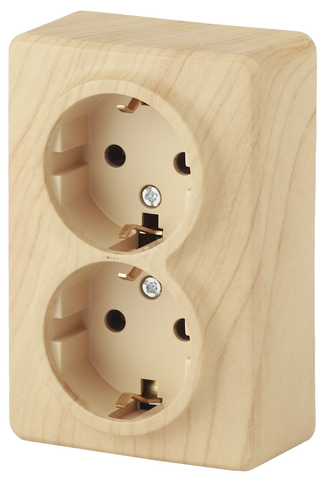 Изображение товара Наружная однокомнатная розетка с заземлением серия Эра Эксперт сосна 16А 250В IP20