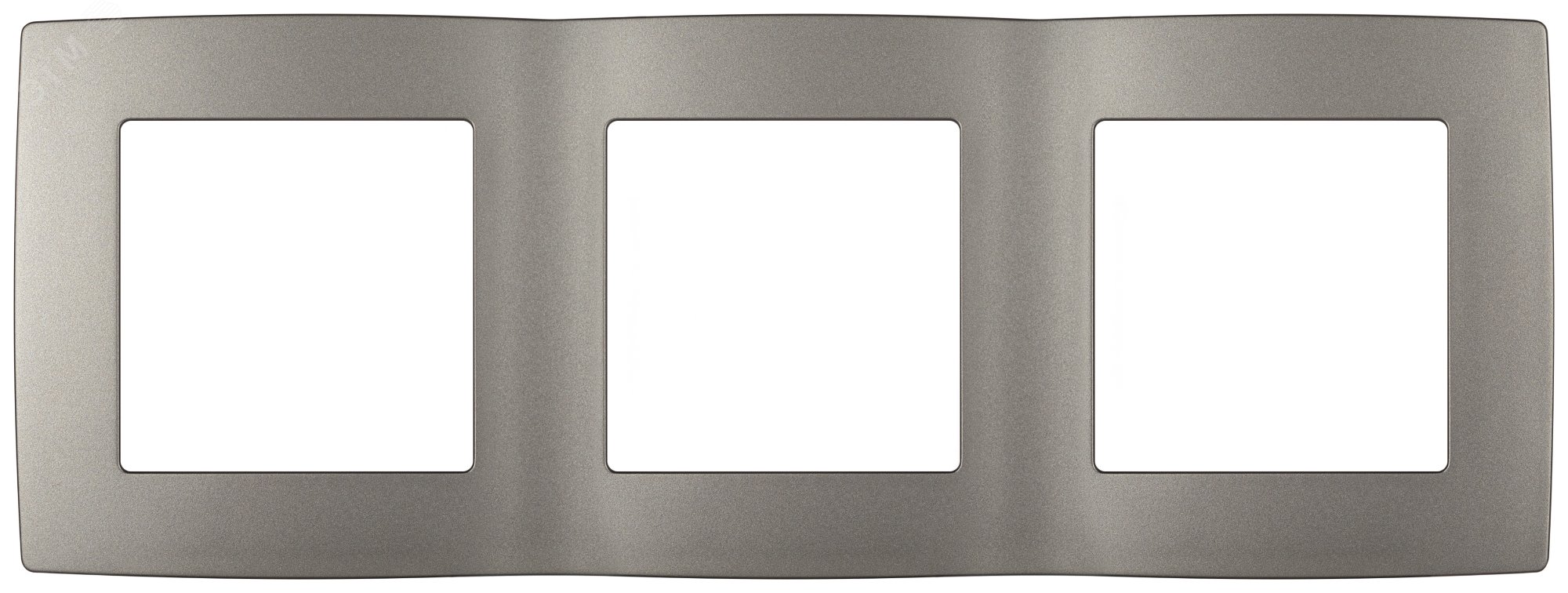 Изображение товара Рамка для розеток и выключателей серия ЭРА 12 3 поста титан