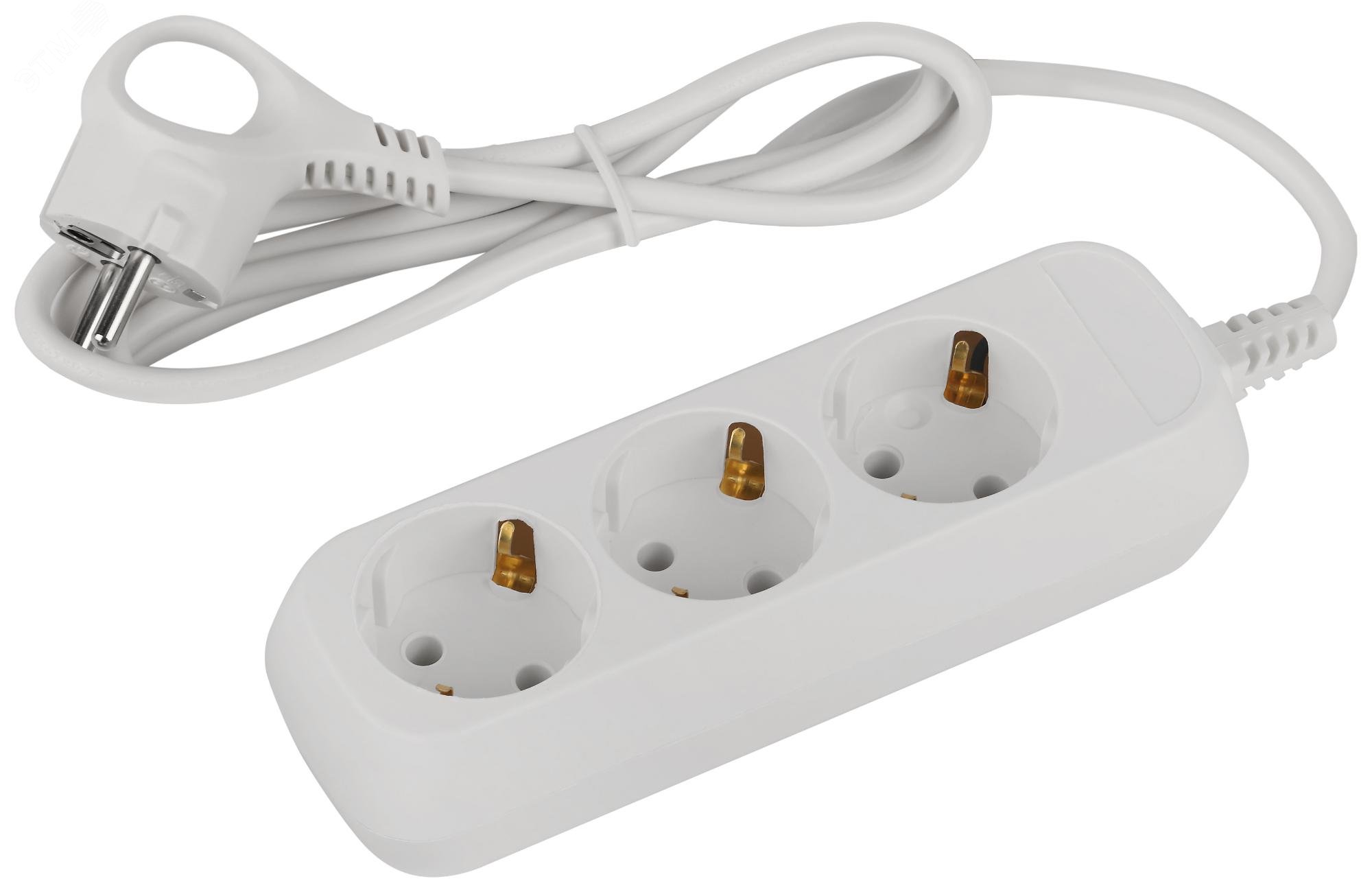 Изображение товара Удлинитель электрический ЭРА GREENLINE 3 розетки с заземлением 1,5м ПВС 3x0.75мм2