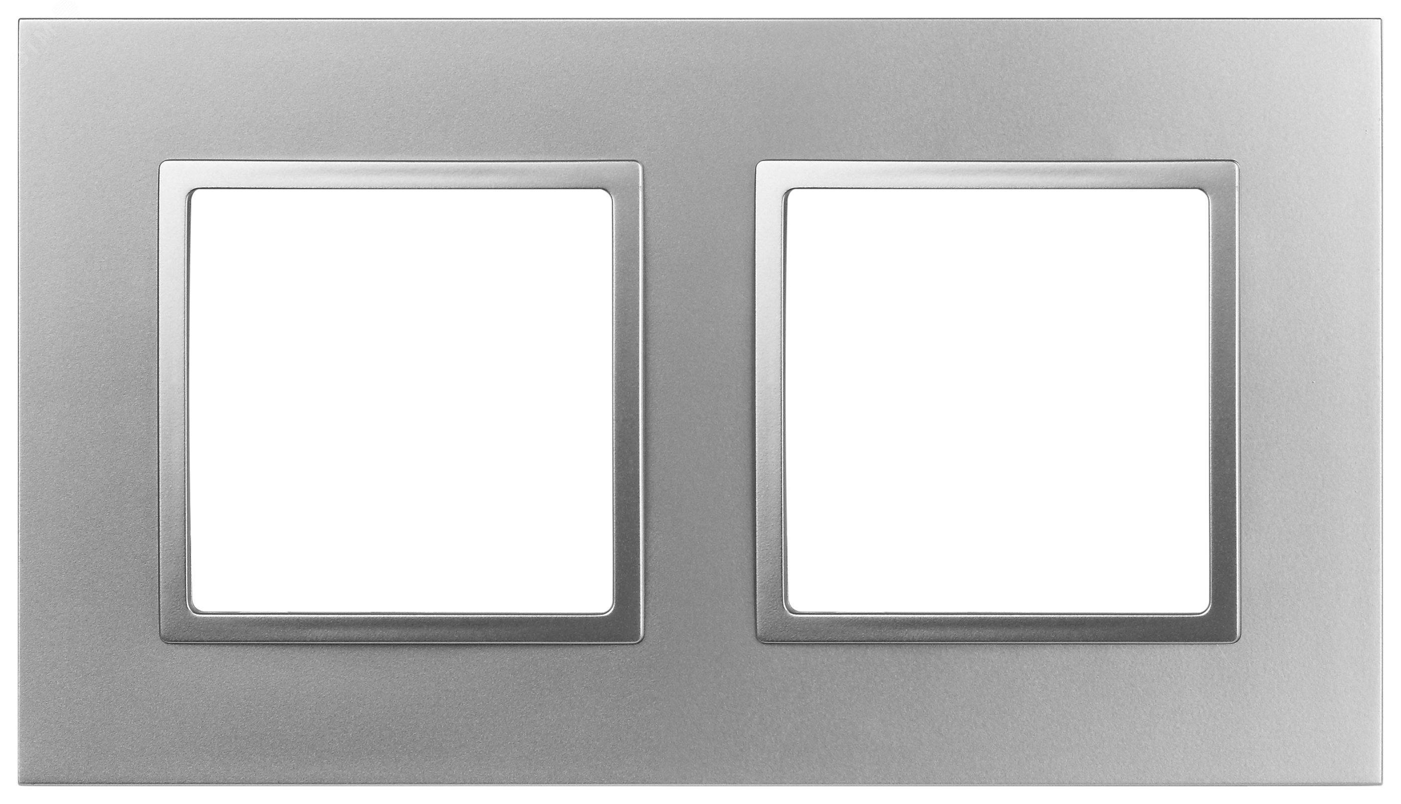 Изображение товара Рамка для розеток и выключателей ЭРА Elegance 14-5012-03 2 поста алюминий поликарбонат