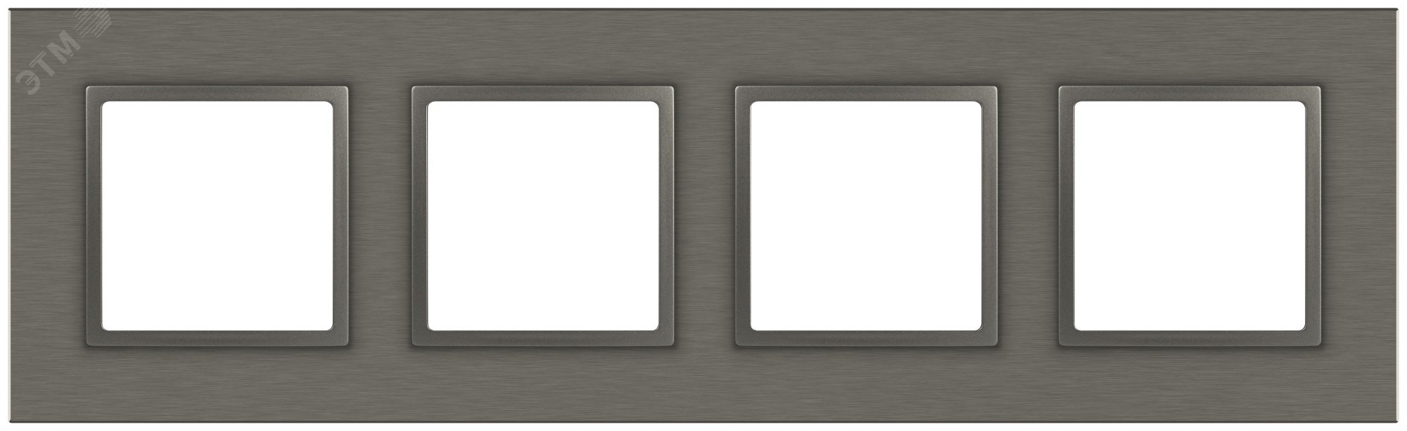 Изображение товара Рамка для розеток и выключателей ЭРА Elegance 4 поста титан металл IP20