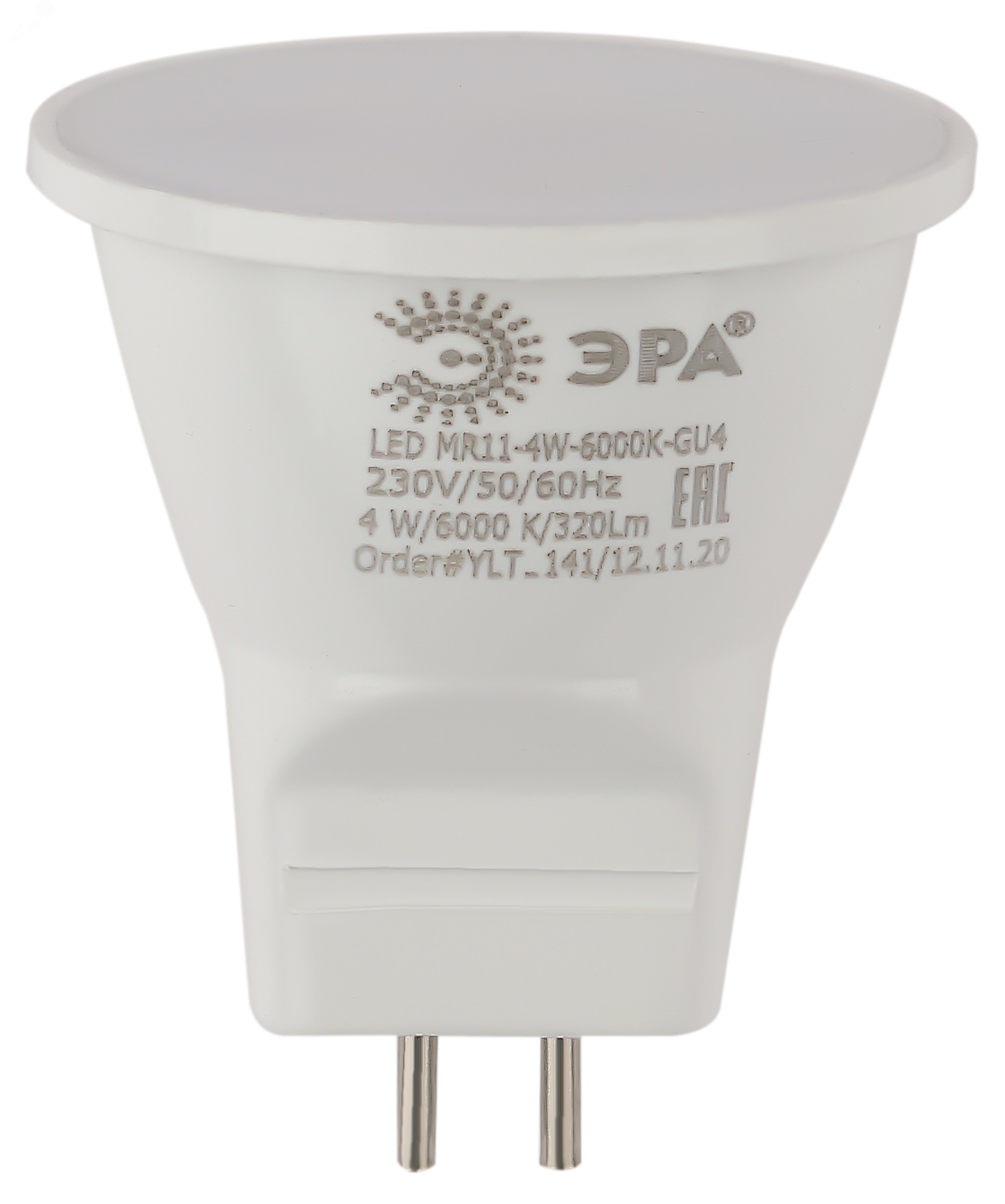 Лампа светодиодная LED MR11-4W-860-GU4 (диод, софит, 4Вт, холод, GU4) (10/100/8000) Б0049067 ЭРА - превью 3