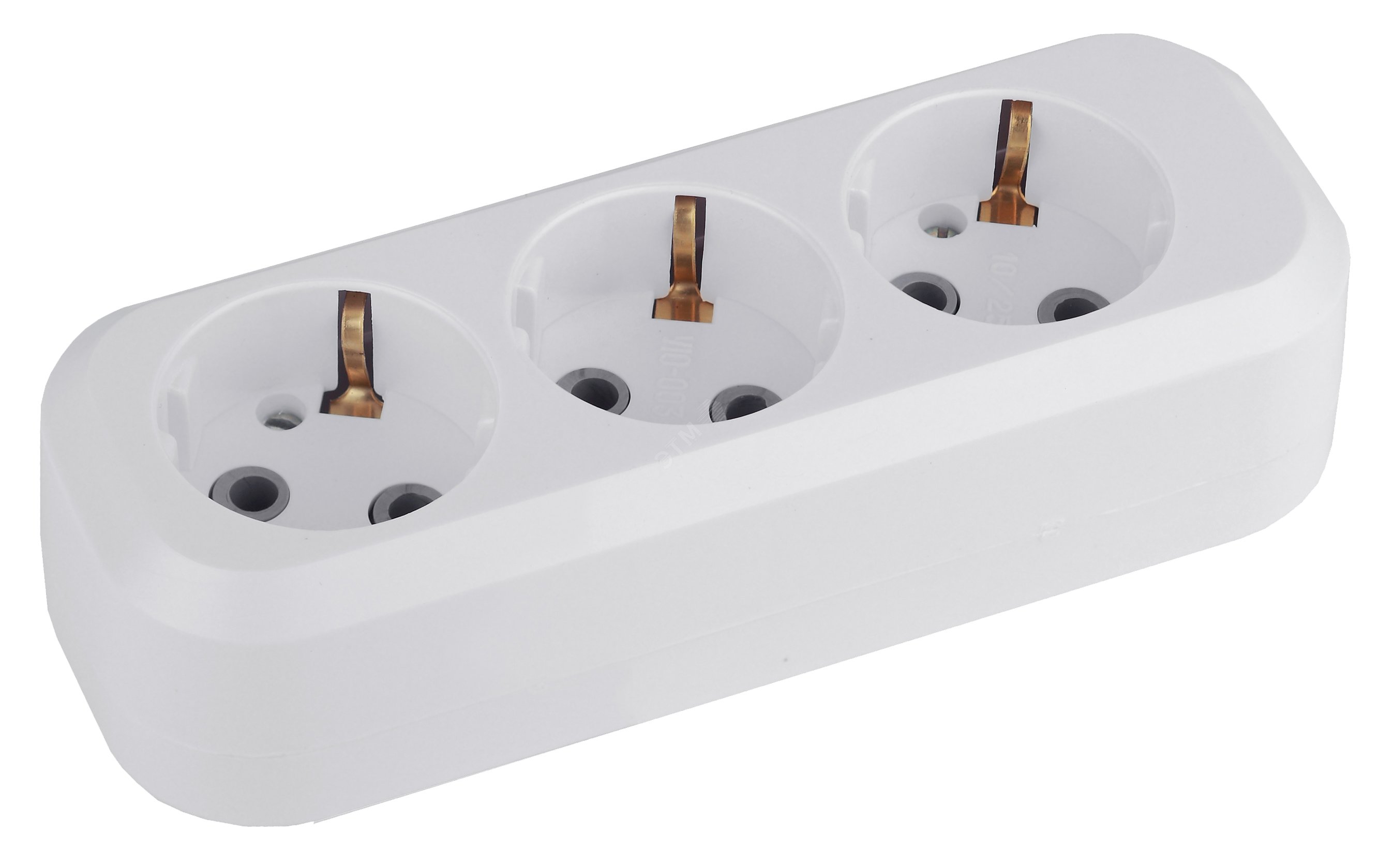Изображение товара Колодка ЭРА KX-3e с заземлением, 3 розетки, белая