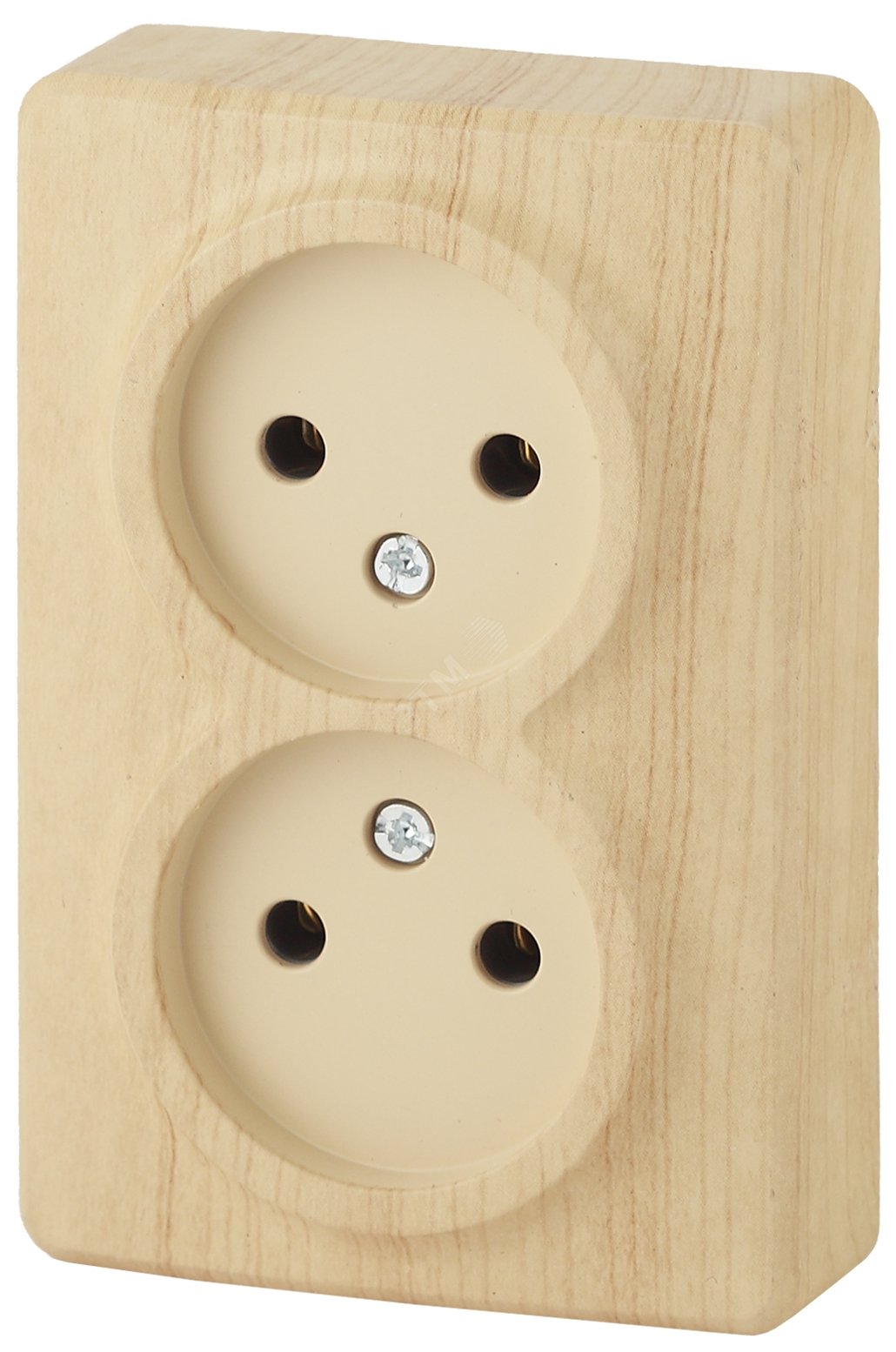 Изображение товара Розетка наружная однофазная 16А IP20 Винтовые клеммы Эра Эксперт сосна