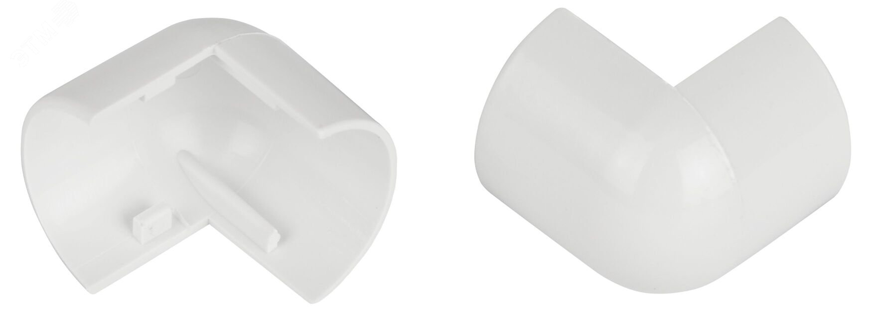 Изображение товара Угол внешний для полукруглого кабель-канала 30х13мм белый OC-KK-30-13-FW 2шт/комплект (упак)