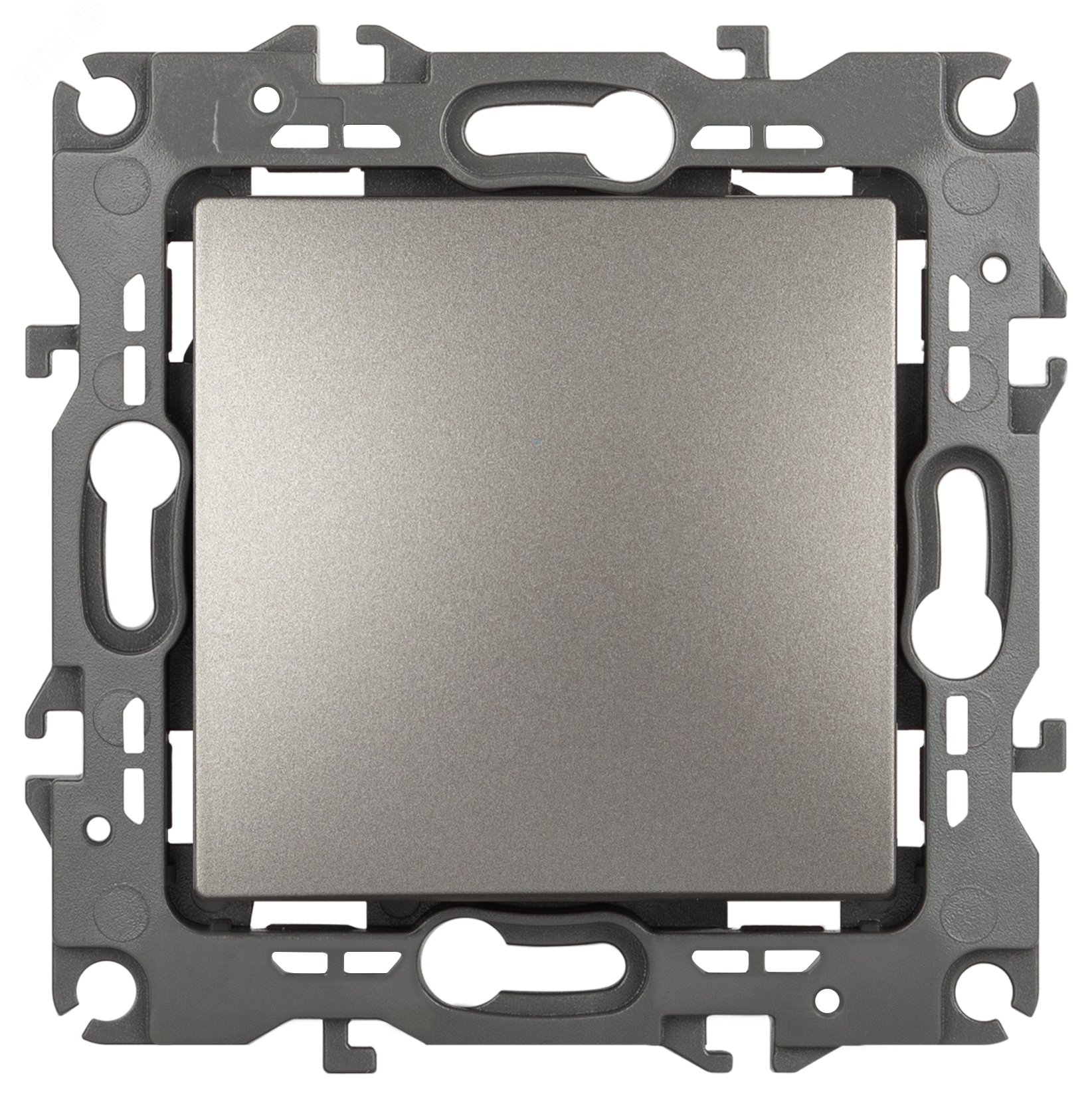 Изображение товара Выключатель одноклавишный скрытого монтажа серия Эра 12 10А 250В титан