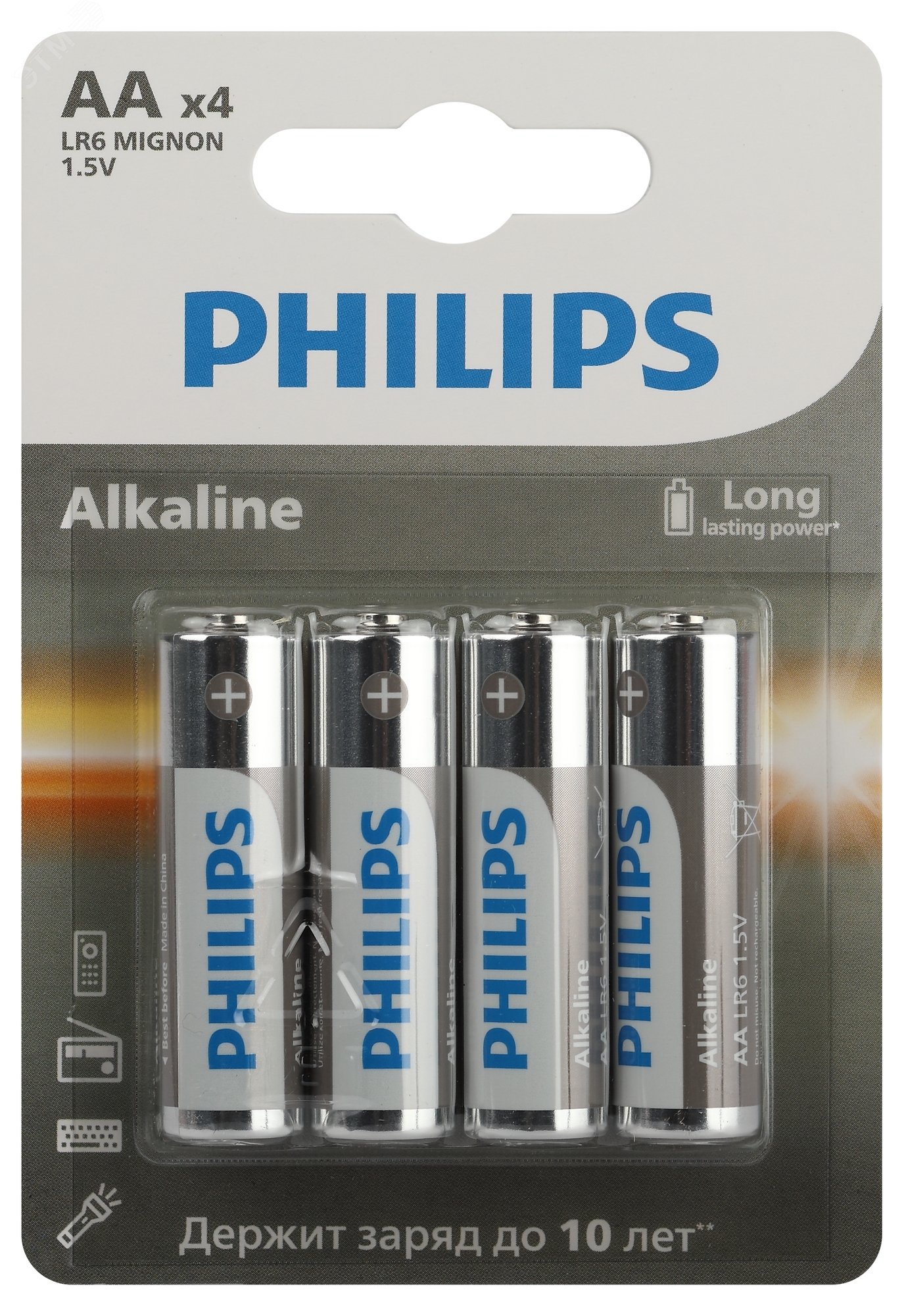 Изображение товара Элемент питания алкалиновый LR6A4B/51 АА 1,5v 4 шт. LR6-4BL Entry (шт)