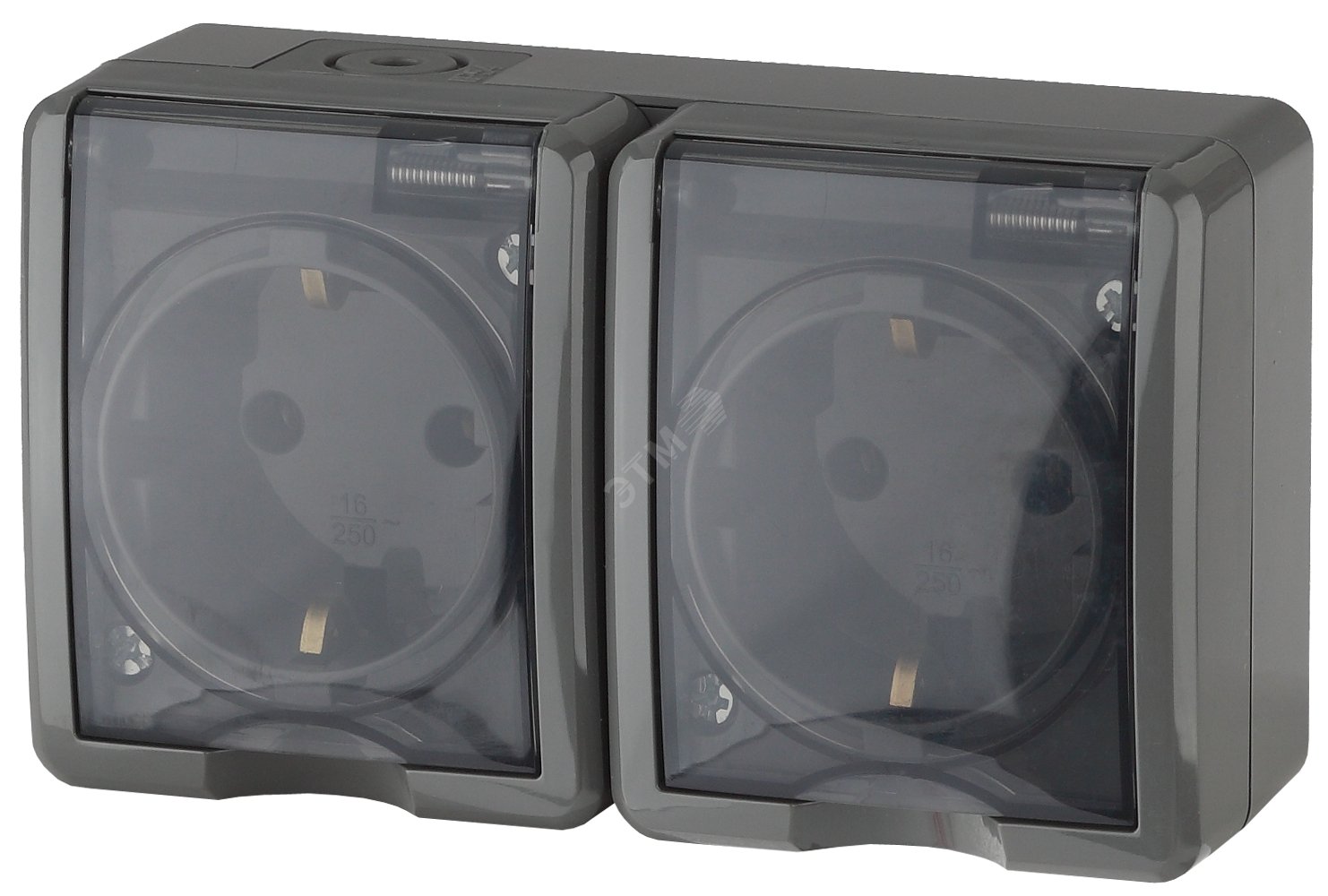 Изображение товара Розетка открытая монтаж IP54 16А серый серия Эра Эксперт