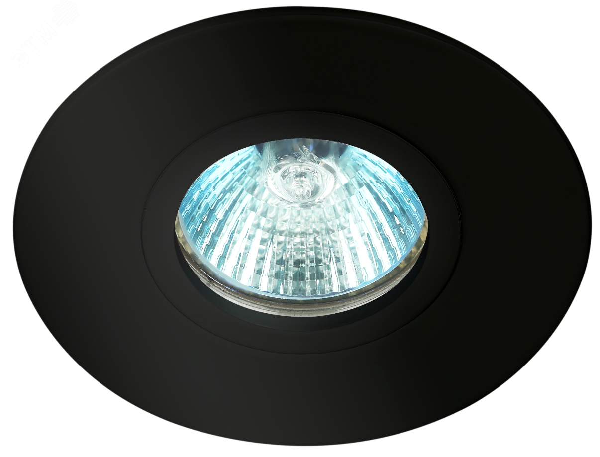 Изображение товара Светильник встраиваемый алюминиевый ЭРА KL83 BK GU5.3 черный