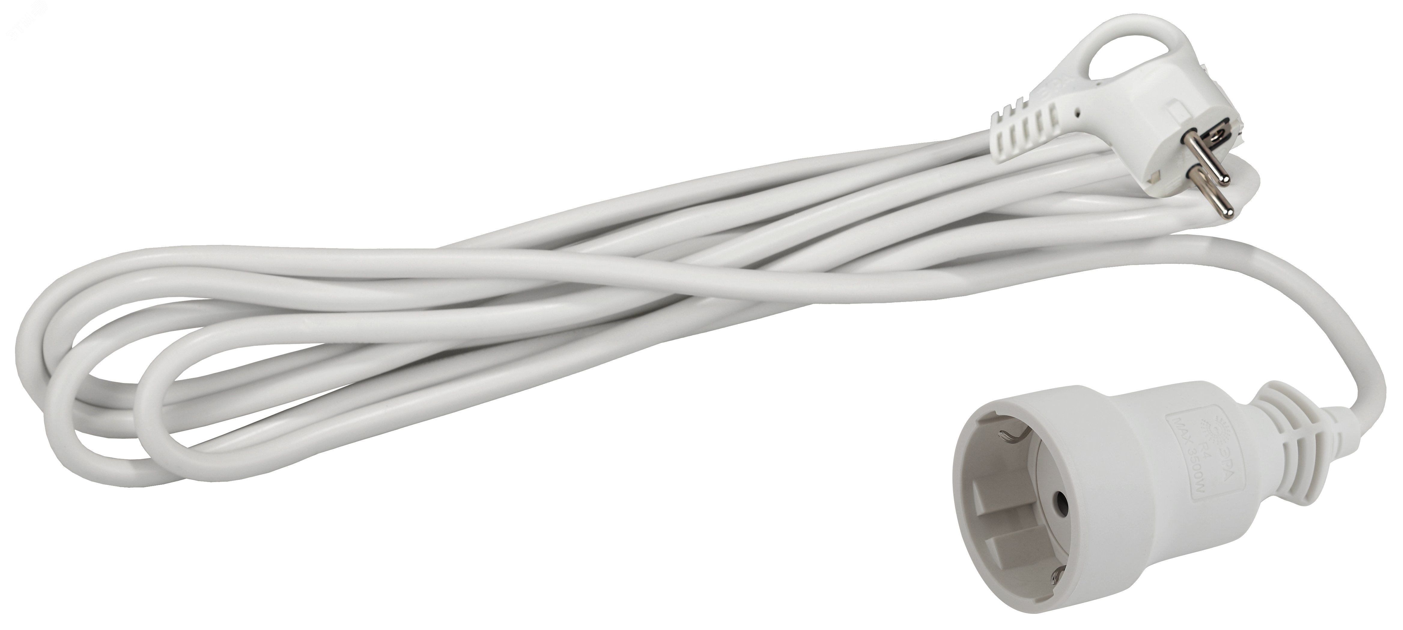 Изображение товара Электрический удлинитель с заземлением 3 метра, 1 розетка, IP20, белый