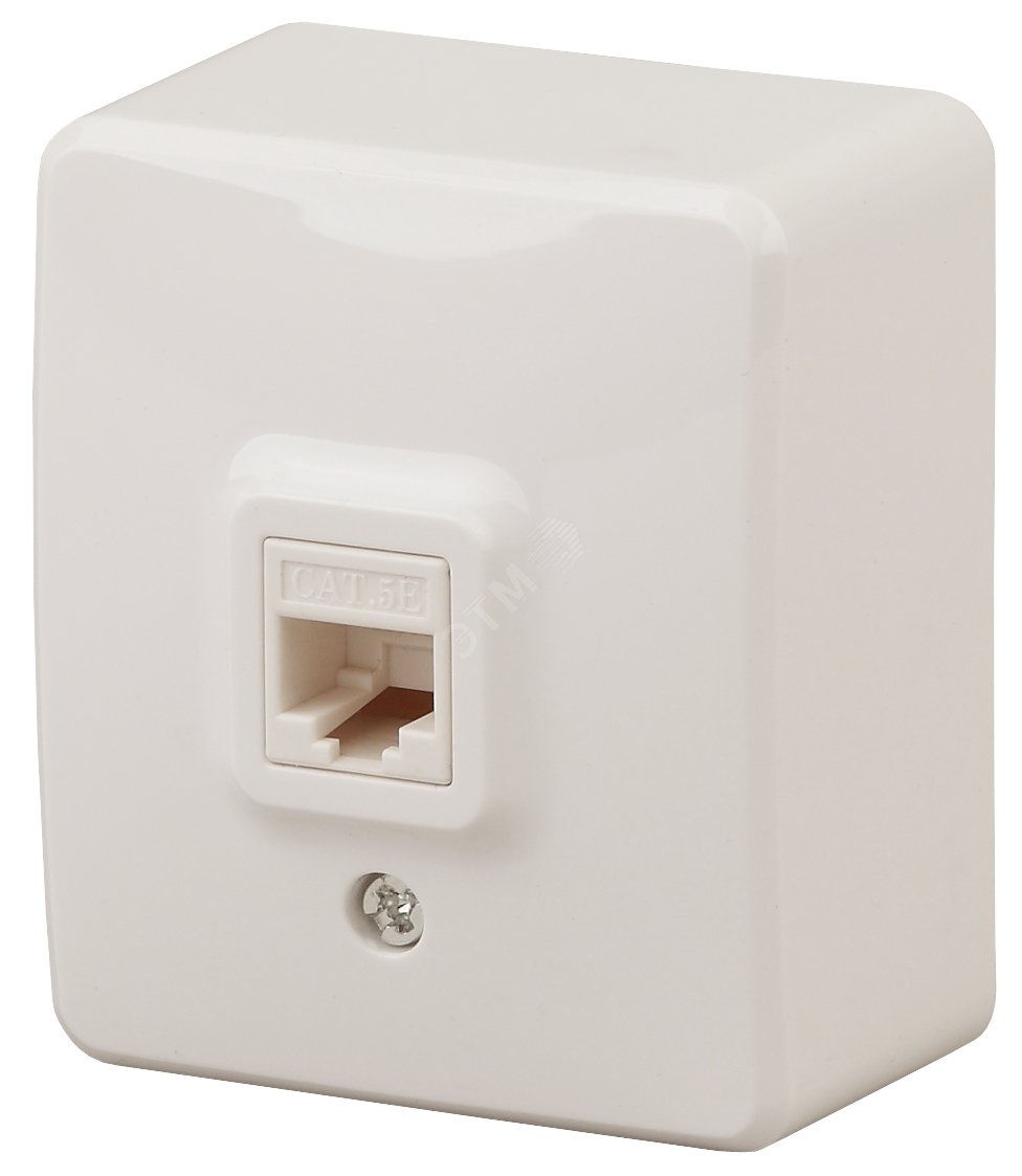 Изображение товара Розетка RJ45 Эра Эксперт IP20 открытая установка бежевый 11-3203-02