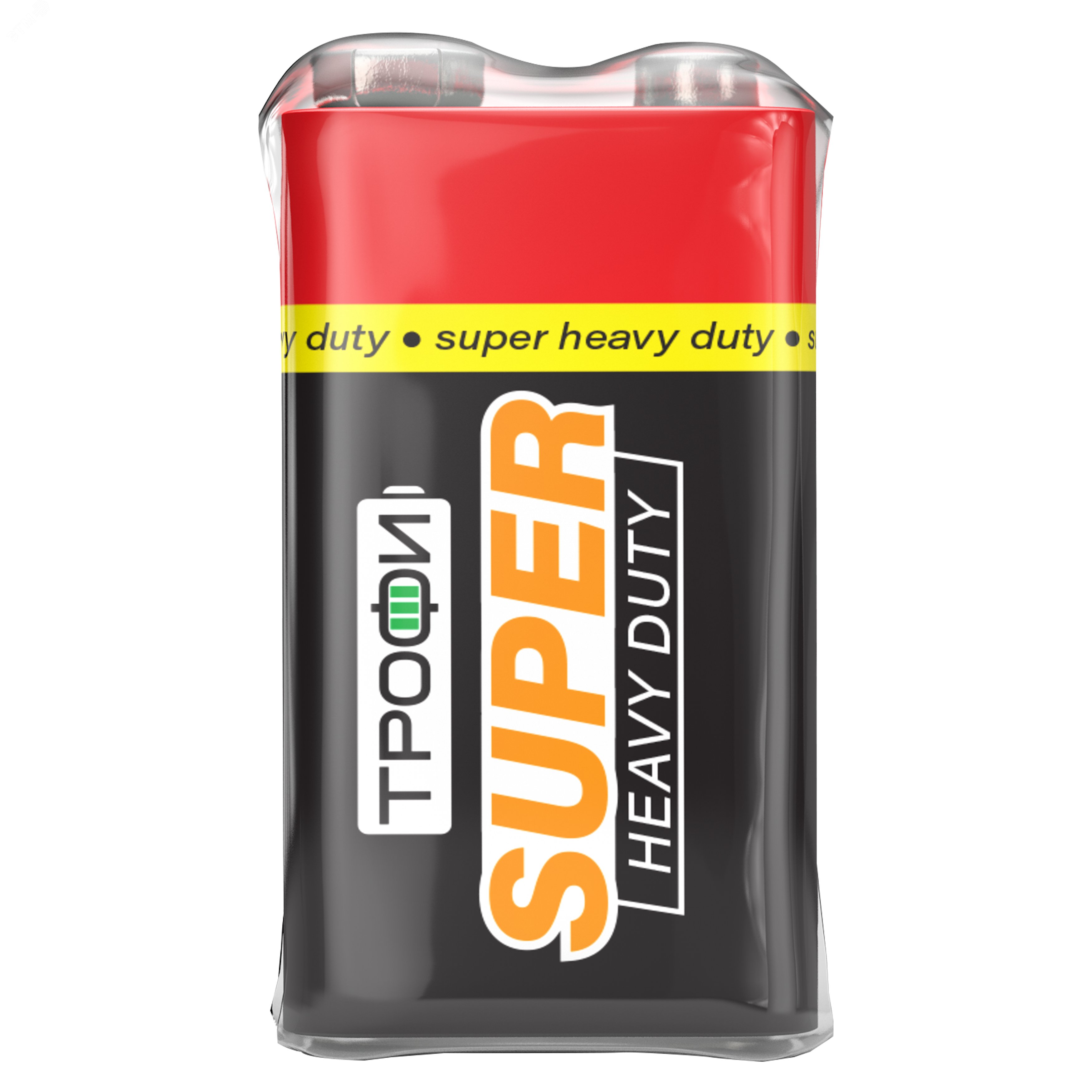 Изображение товара Батарейка Трофи 6F22-1S SUPER HEAVY DUTY Zinc (10/500/18000) (шт)
