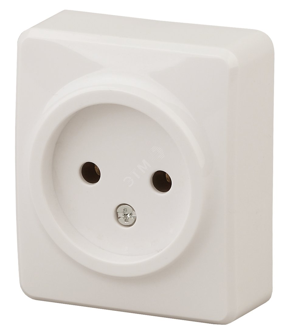 Изображение товара Розетка открытой установки Эра Эксперт 16А IP20 слоновая кость винтовые клеммы