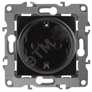 Изображение товара Розетка силовая скрытого монтажа Эра 12 16А IP20 черная