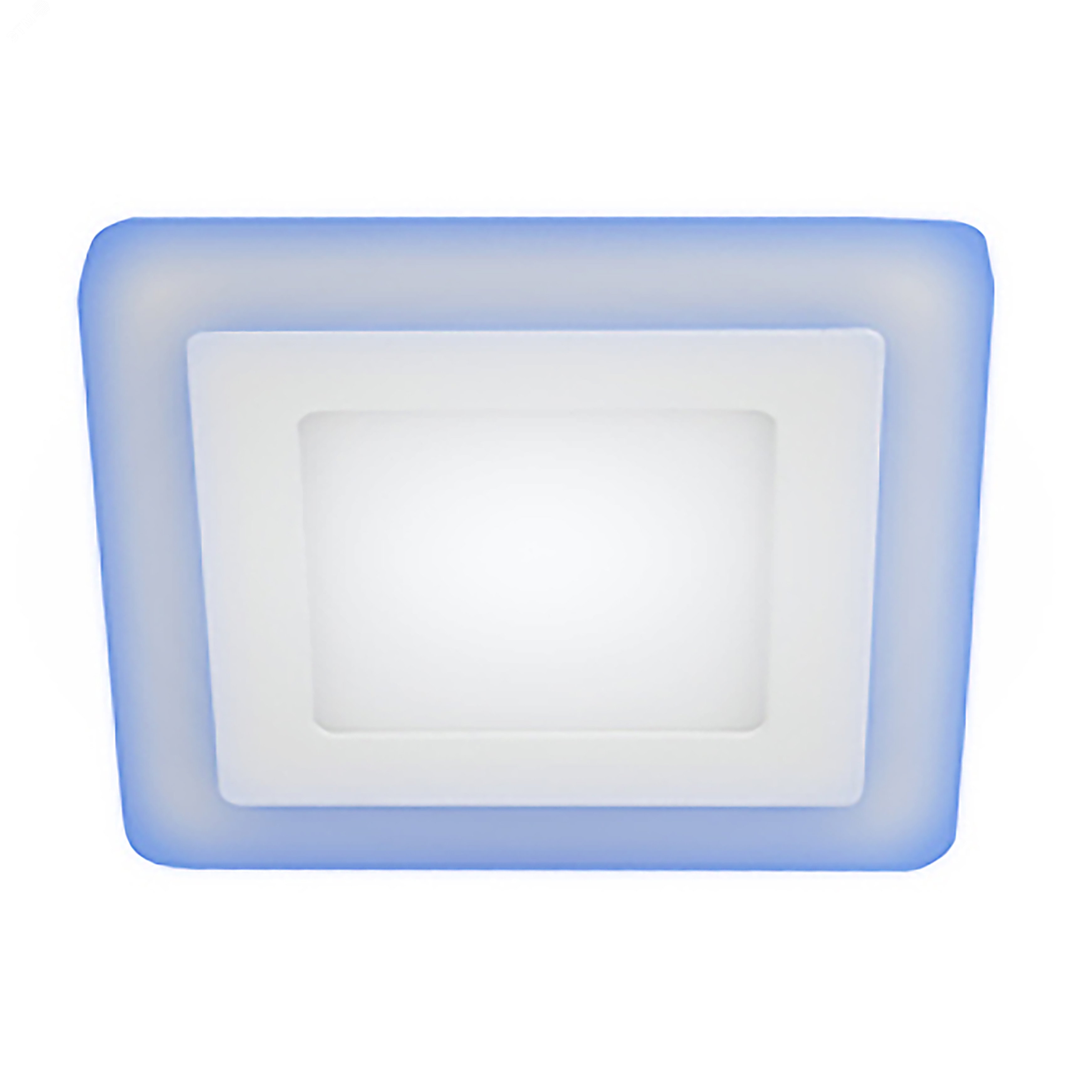 Светильник светодиодный квадратный c cиней подсветкой LED 9W 540Лм 220V 4000K LED 4-9 BL Б0017496 ЭРА - превью 2