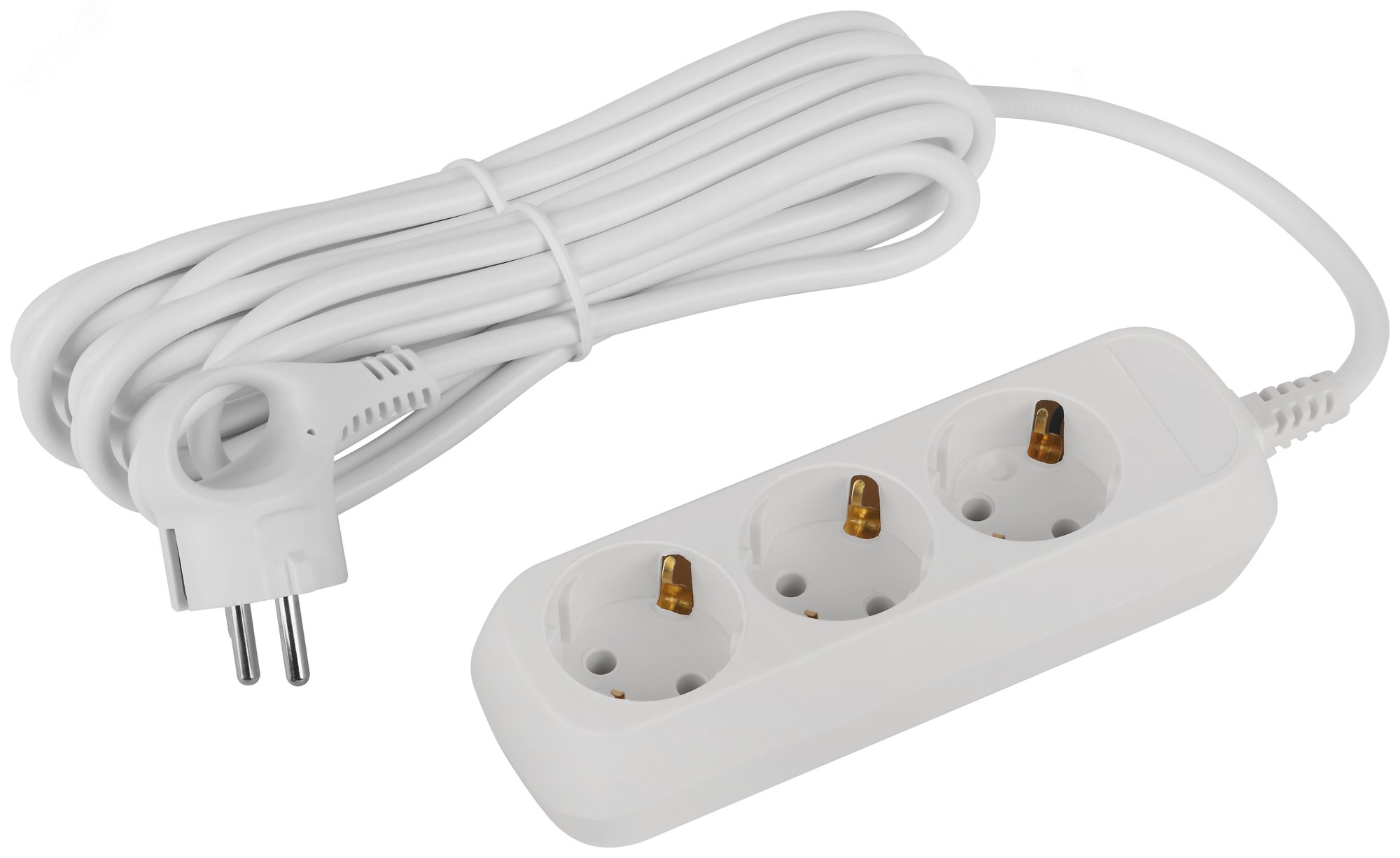 Изображение товара Удлинитель электрический Эра GREENLINE 3 розетки 5м с заземлением 16А