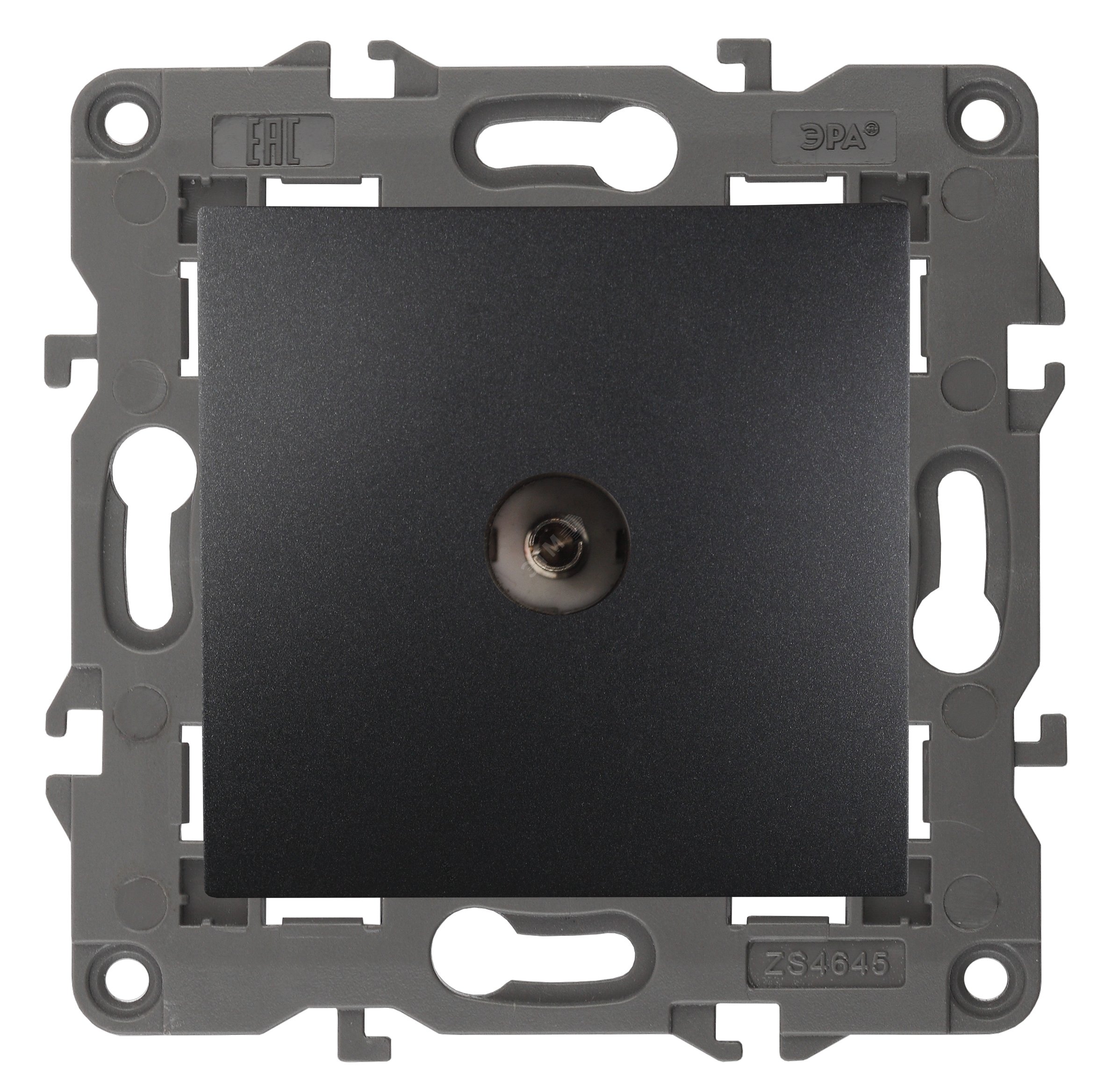 Изображение товара Розетка телевизионная одиночная Эра Elegance антрацит IP20