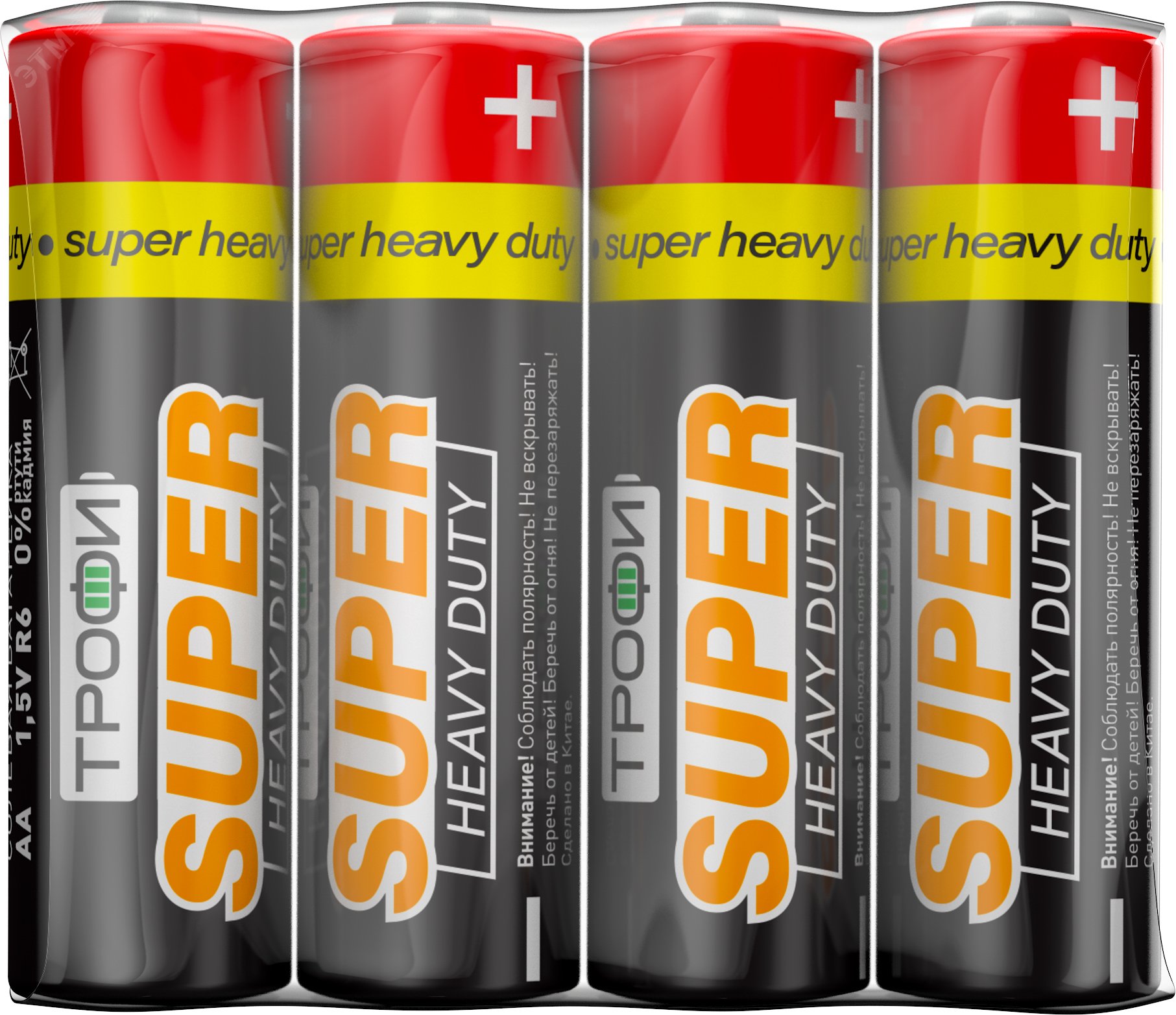 Изображение товара Батарейка Трофи R6-4S SUPER HEAVY DUTY Zinc (60/1200/28800) (шт)