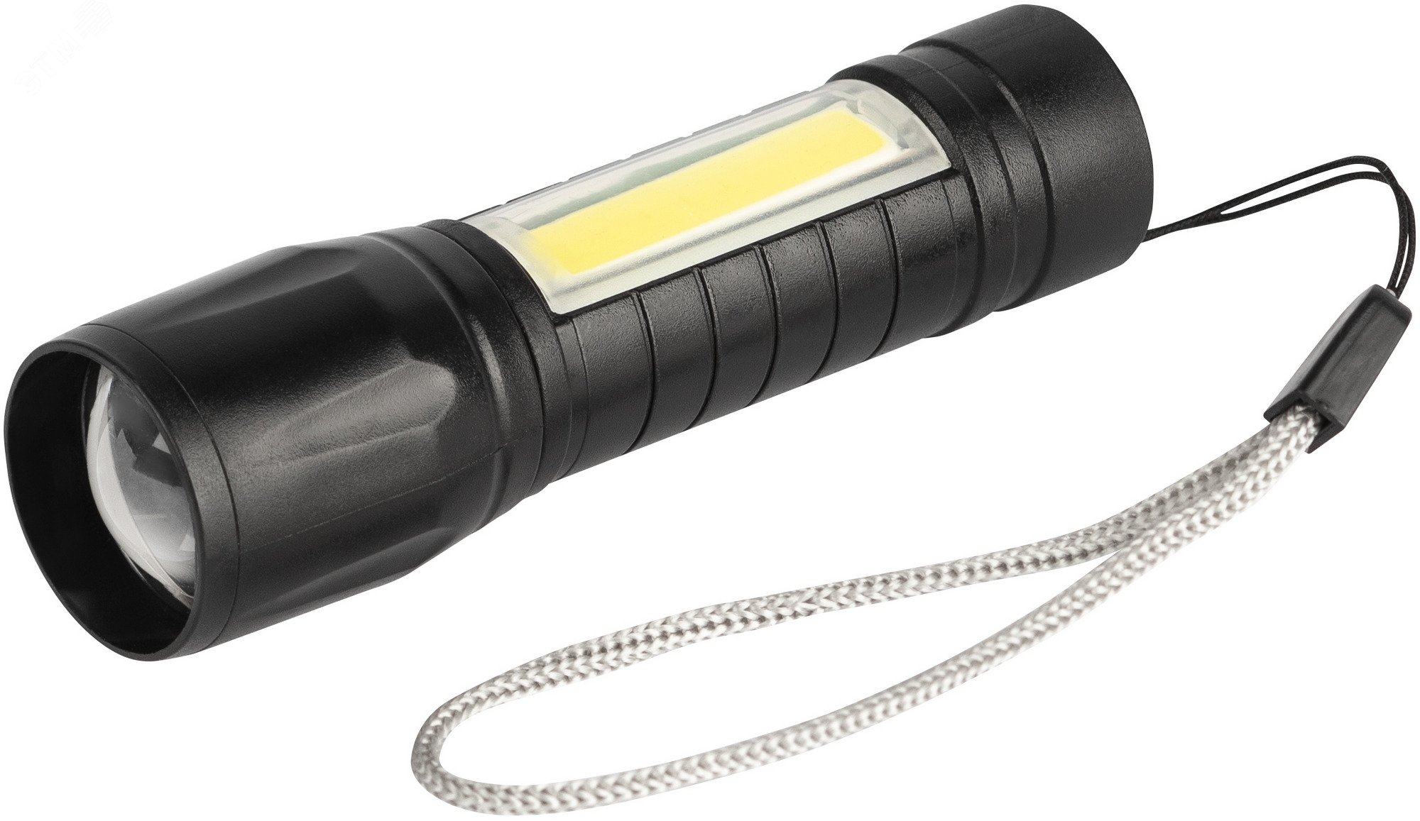 Изображение товара Фонарь светодиодный Трофи UA-101 аккумуляторный 3Вт LED + 3Вт COB оптический Zoom 3 режима (шт)