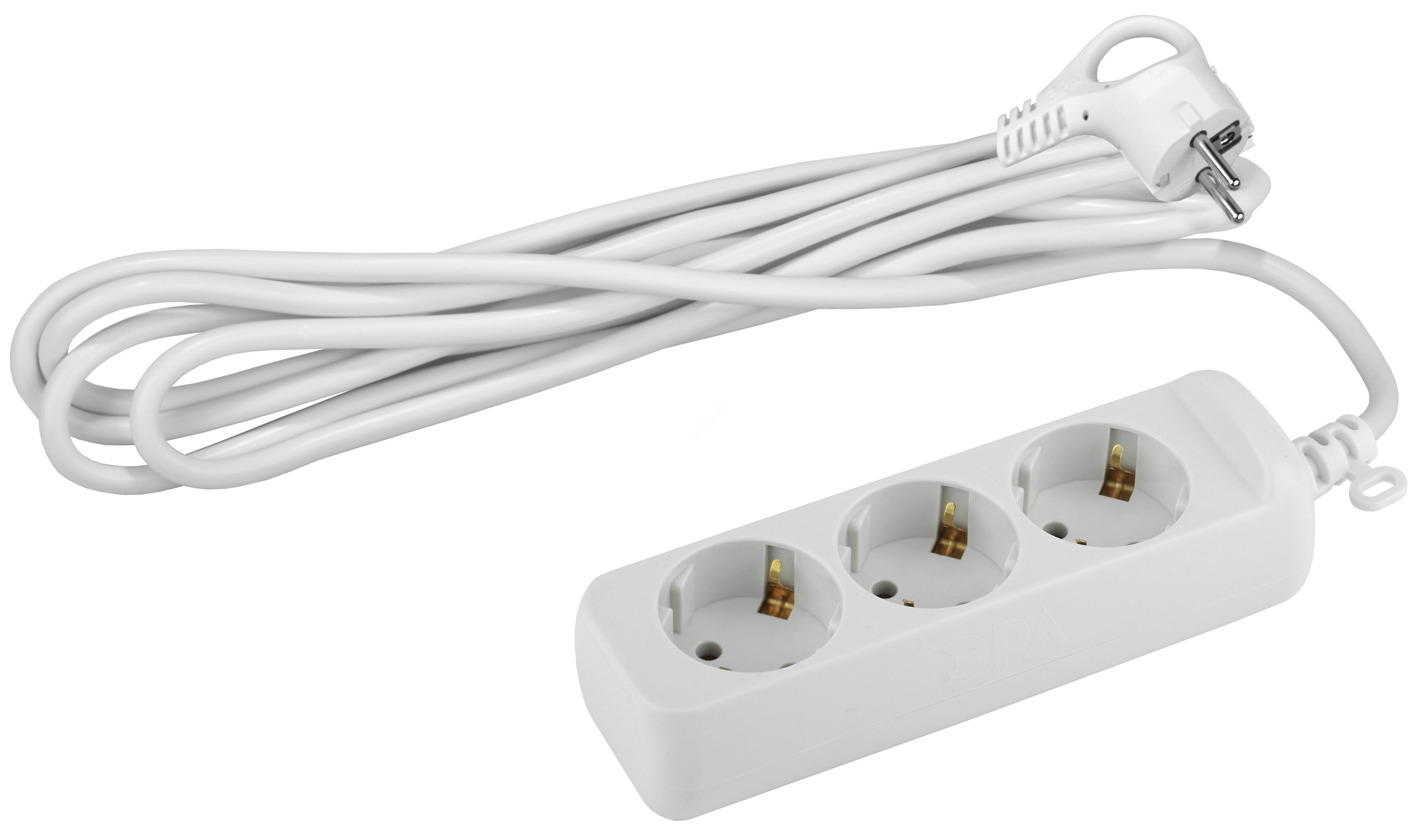 Изображение товара Удлинитель электрический с заземлением ЭРА U-3e-5m 3 розетки 5м