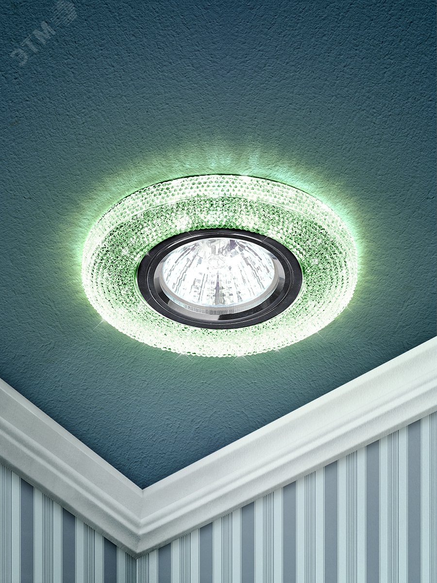 Точечный светильник декор cо светодиодной подсветкой, DK LD1 GR зеленый Б0018777 ЭРА - превью 4