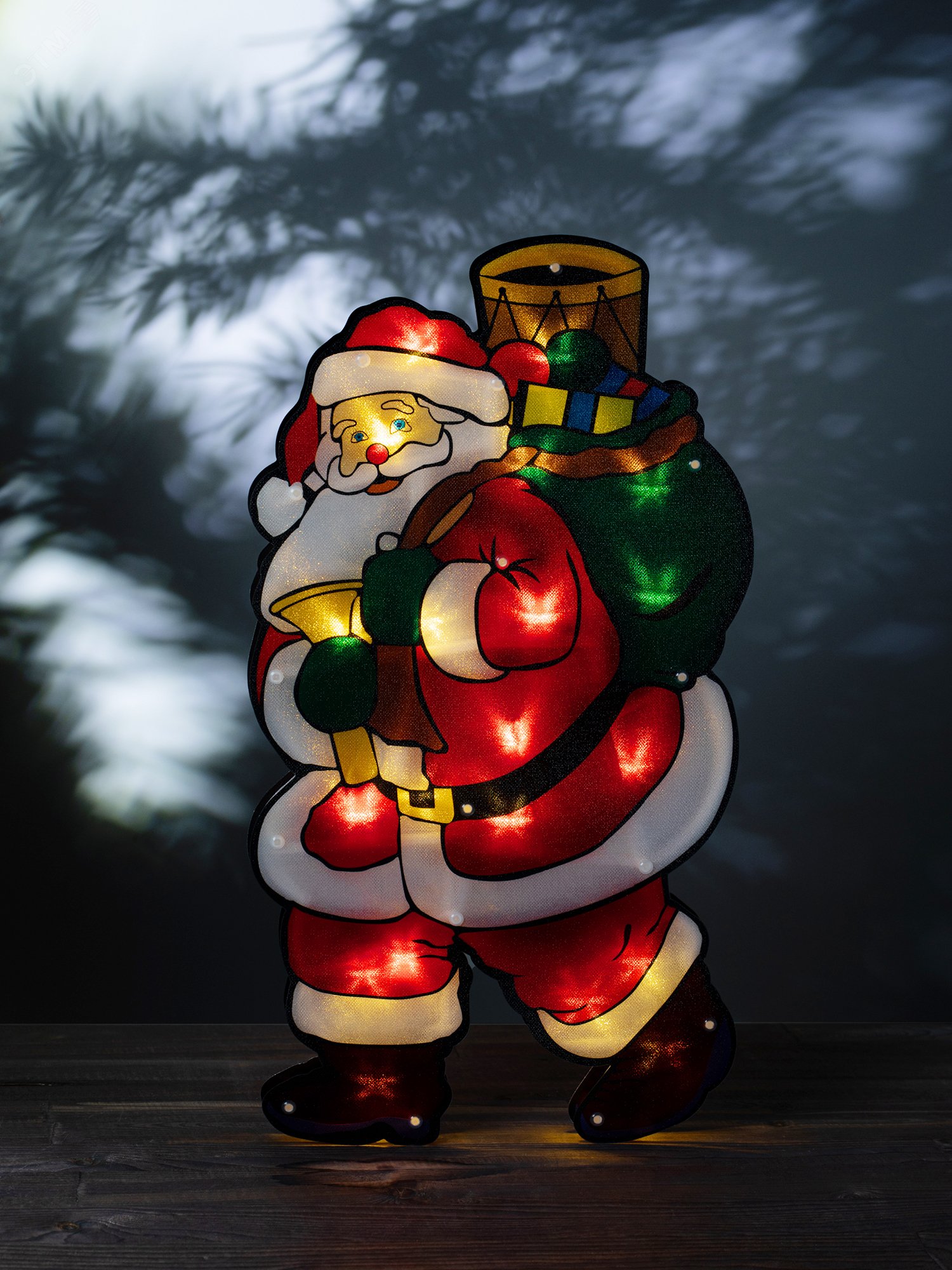 Светодиодная новогодняя фигура Дед Мороз 2, 24*45см, 20 LED, 3*AAA, IP20 ENGDS-16 Б0056007 ЭРА - превью 2