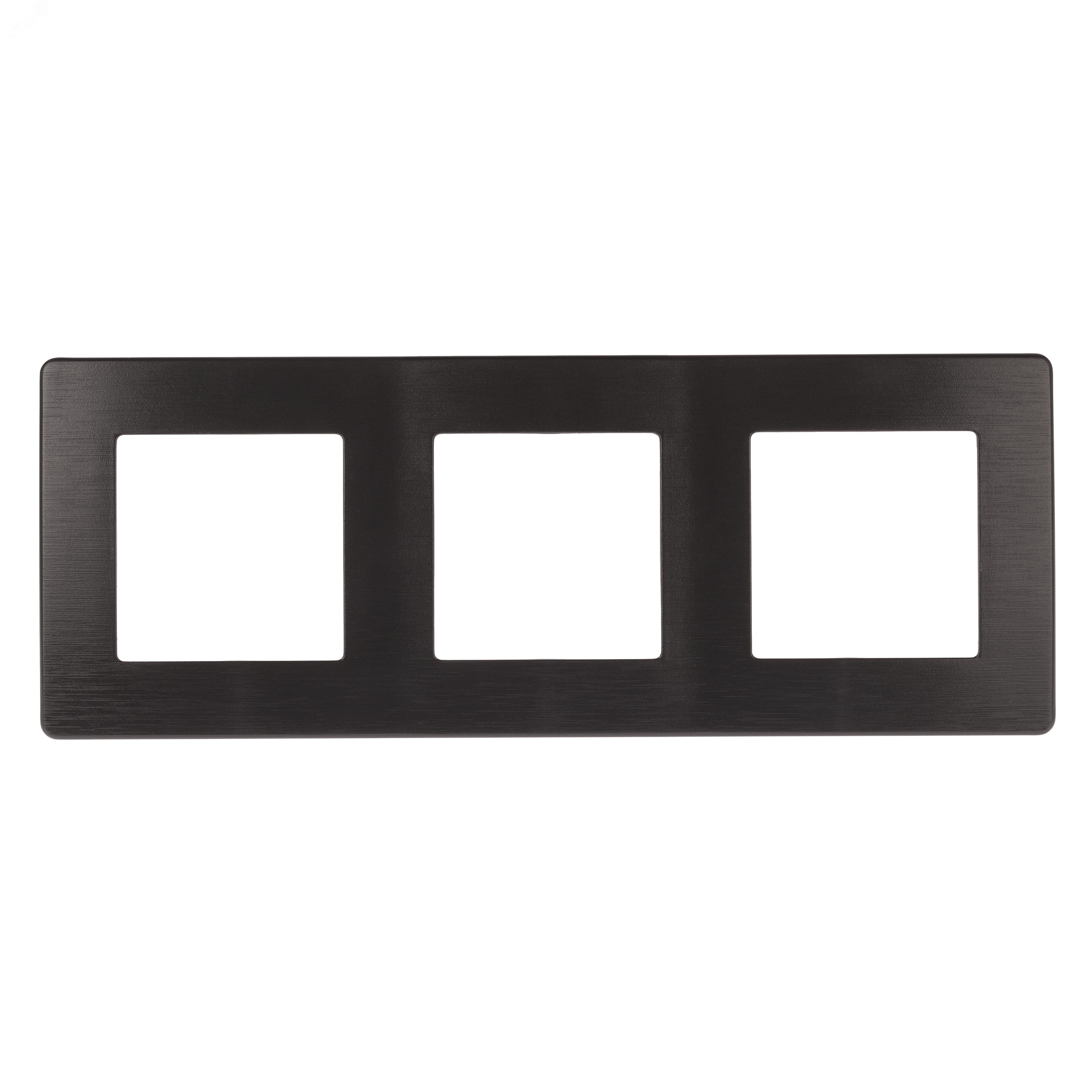 Изображение товара Рамка для розеток и выключателей ЭРА 12-5103-05 на 3 поста антрацит пластик