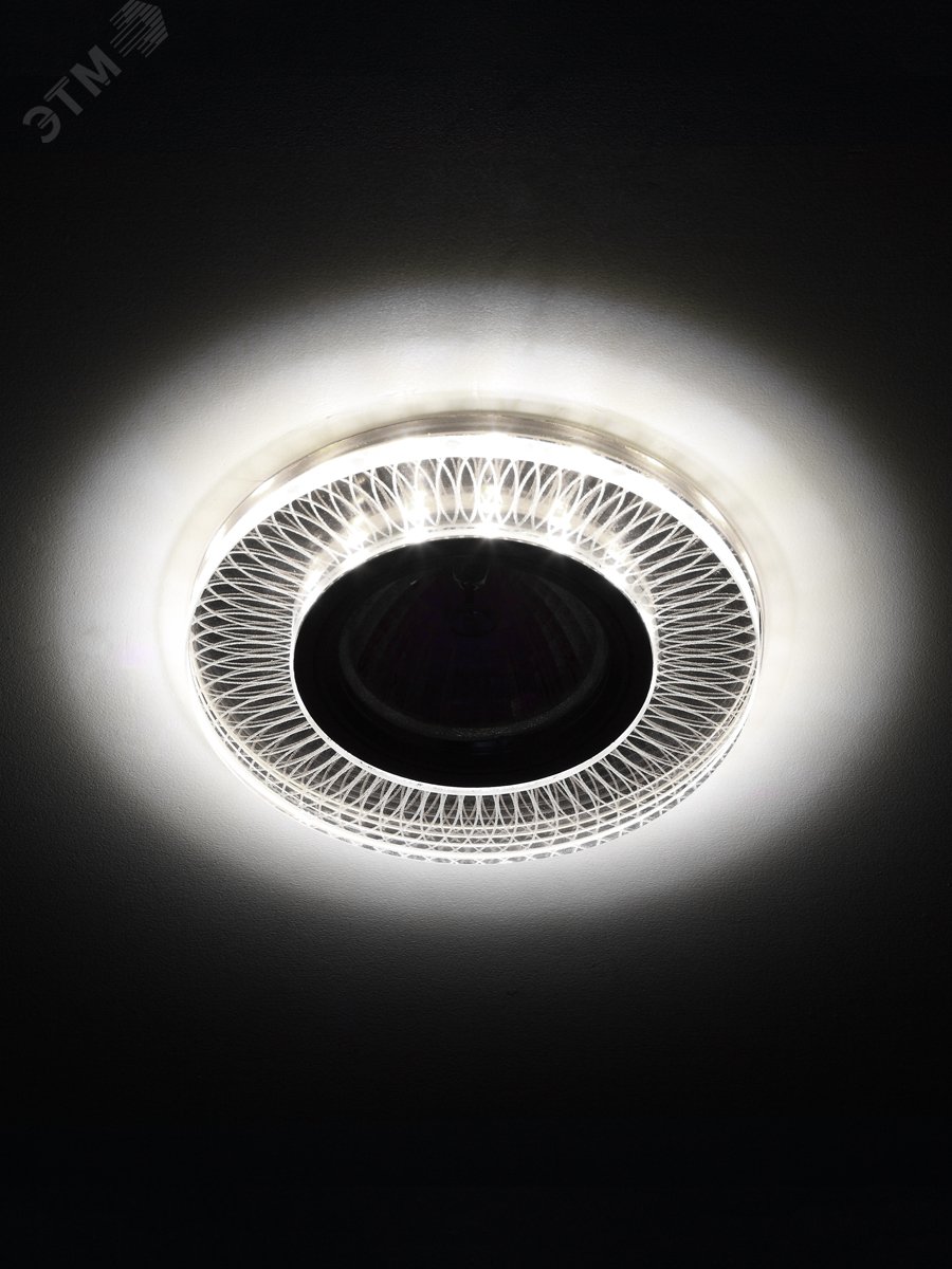 Светильник точечный декоративный cо светодиодной подсветкой MR16, зеркальный DK LD44 SL 3D Б0037355 ЭРА - превью 4