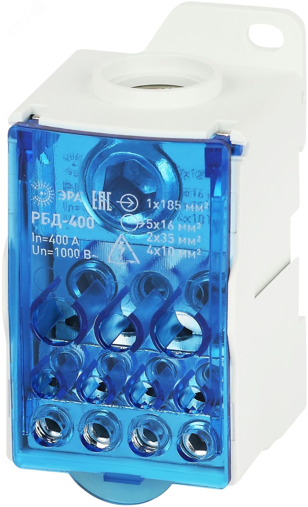 Изображение товара Распределительный блок на DIN-рейку ЭРА РБД-400А 12 контактов