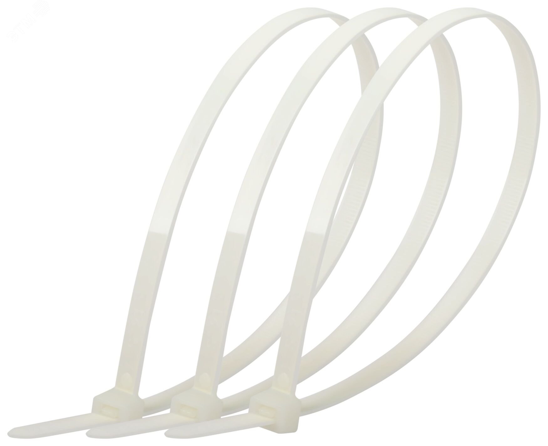 Изображение товара Кабельная стяжка нейлоновая 7.6 х 400 мм белая, упаковка 100 шт