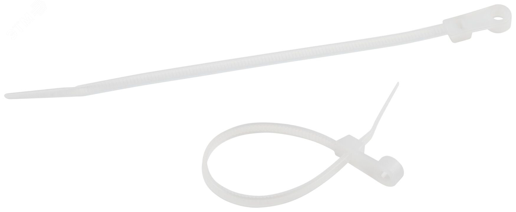 Изображение товара Нейлоновая кабельная стяжка под винт 3.6 x 100 мм белая 100 шт ЭРА NO-225-315