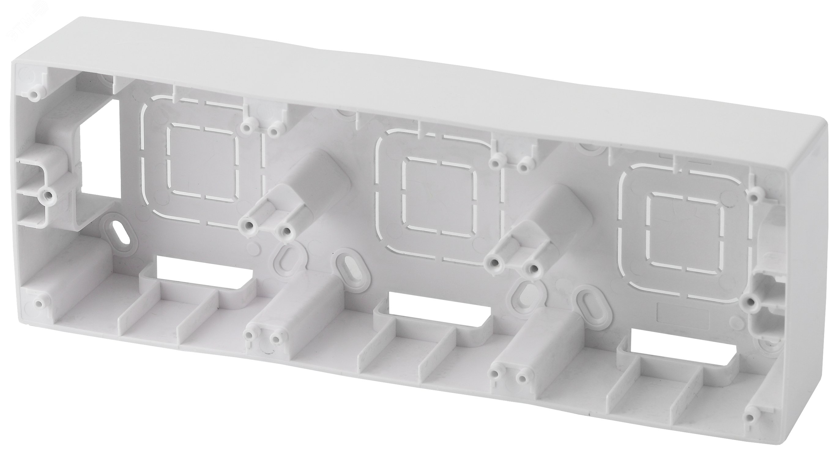 Изображение товара Коробка накладного монтажа серии Эра 12 белая 3 поста 12-6103-01