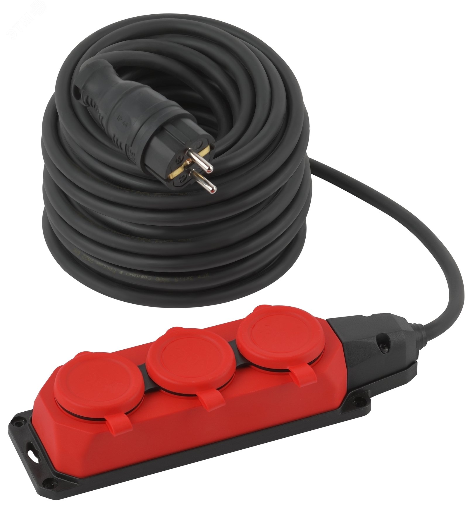 Изображение товара Удлинитель силовой ЭРА UK-3e-3x1,5-30м IP44 с заземлением 3 розетки