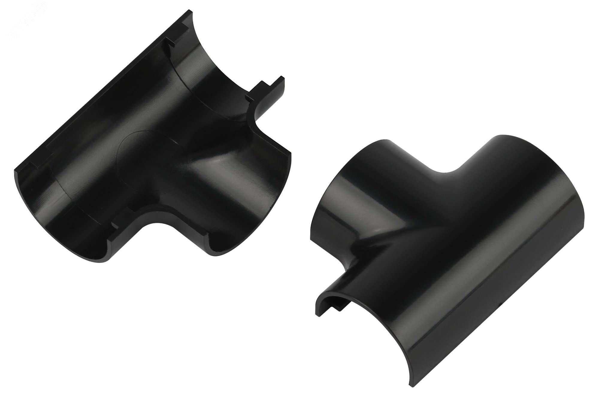 Изображение товара Угол т-образный для кабель-канала графит 20x12 мм, 2 шт комплект