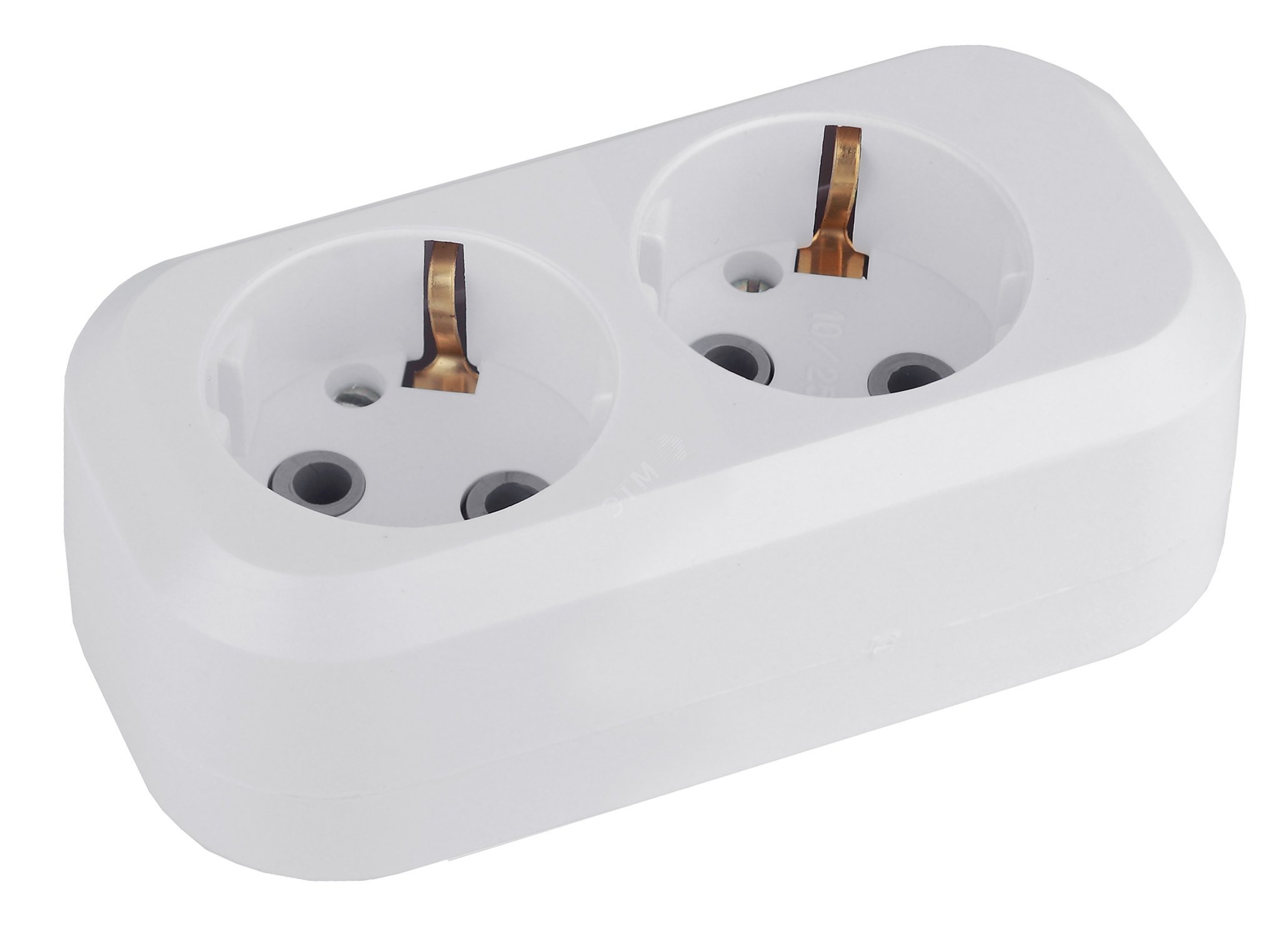 Изображение товара Колодка 2гн заземл серия КХ ЭРА для удлинителей белая 16А 220В IP20