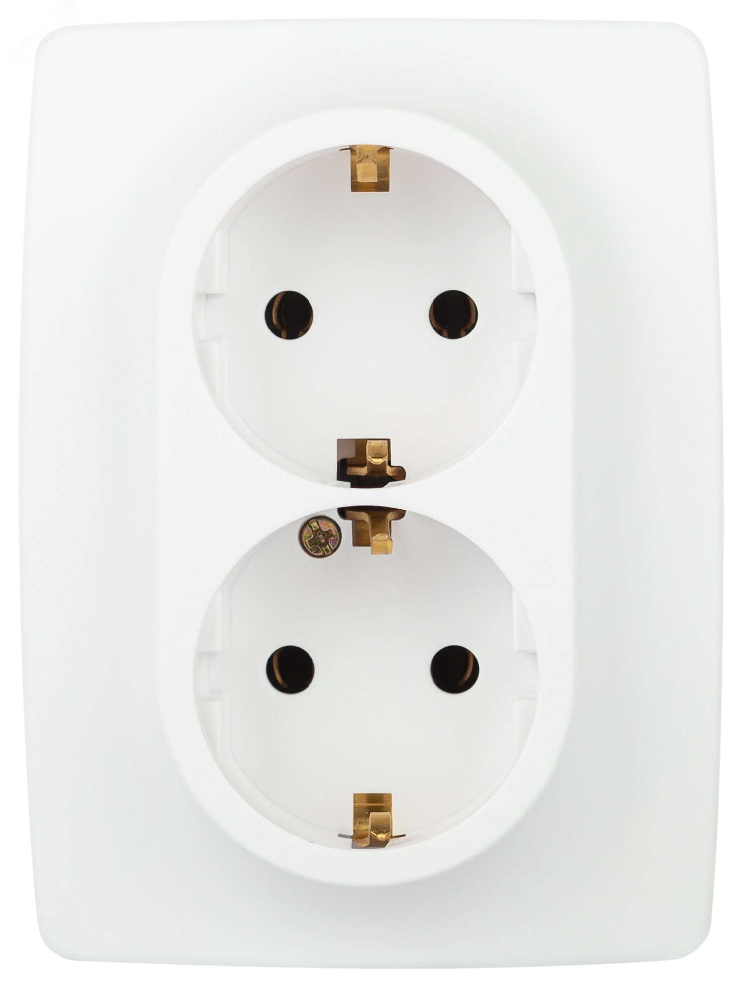 Изображение товара Розетка двойная скрытого монтажа Эра 12 16А IP20 белый матовый