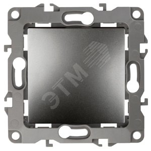 Изображение товара Выключатель одноклавишный скрытого монтажа графит 10А 250В ЭРА