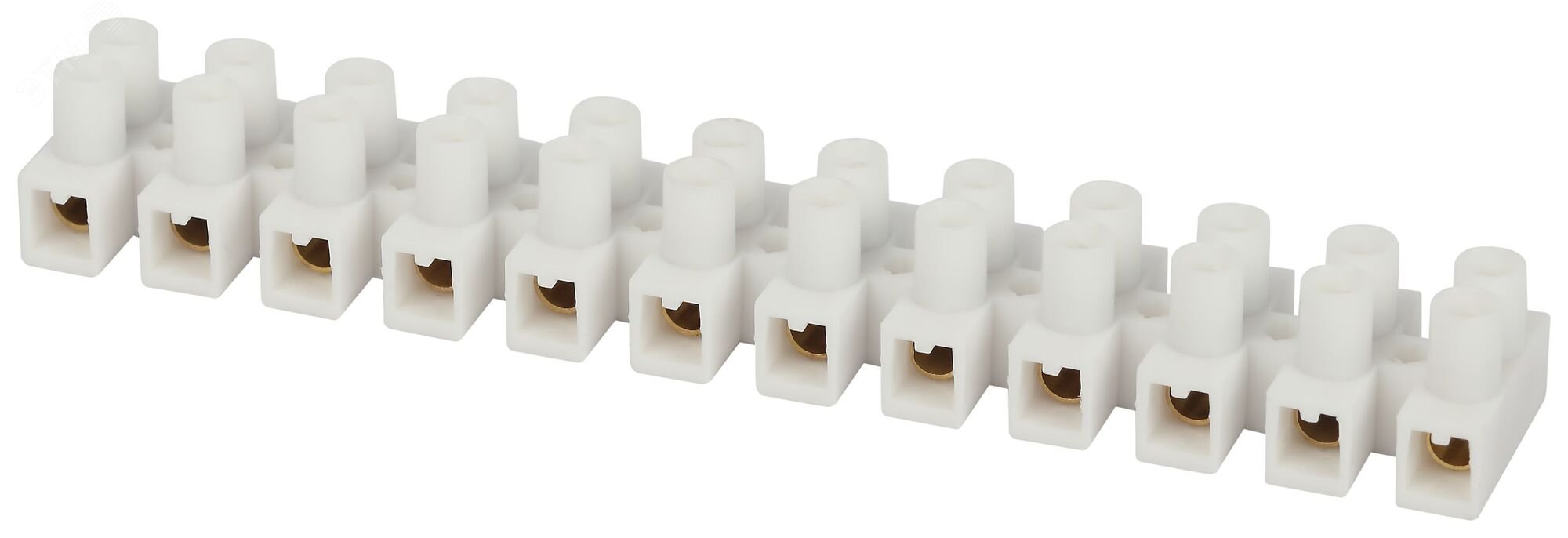 Изображение товара Зажим винтовой изолированный ЗВИ-нг 10А 12 пар белый - надежное соединение проводов