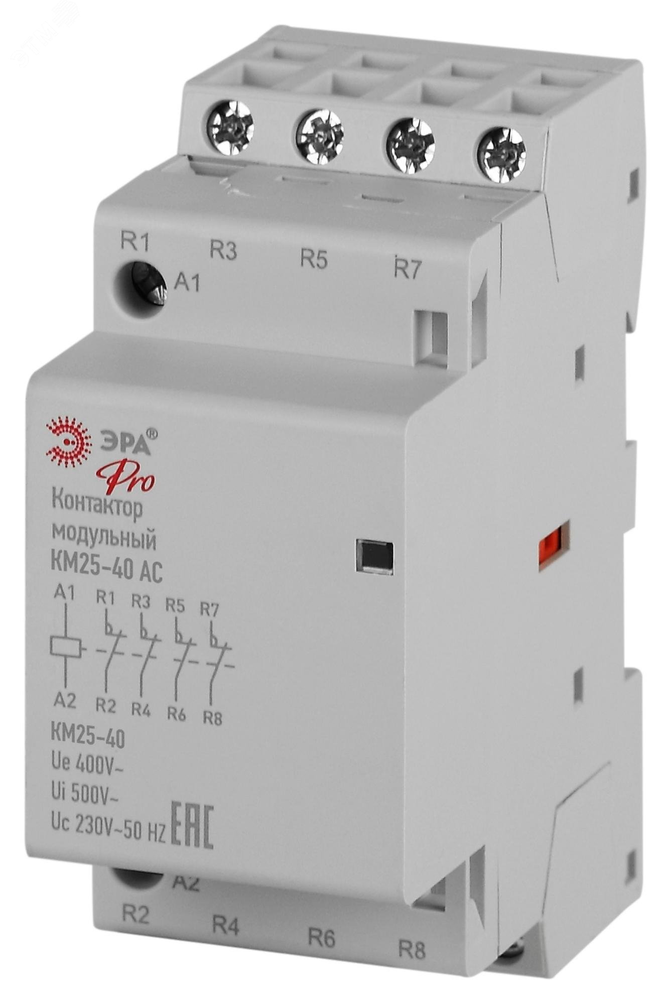 Изображение товара Контактор модульный ЭРА PRO NO-902-330 КМ25-04 АС до 25 А