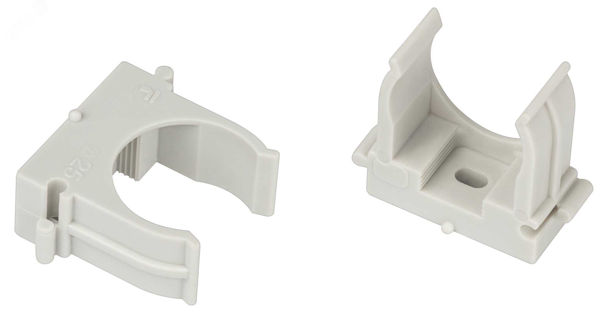 Изображение товара Крепеж клипса для труб CLIP-25-G-MP прямой монтаж d 25мм серый 50 шт (шт)