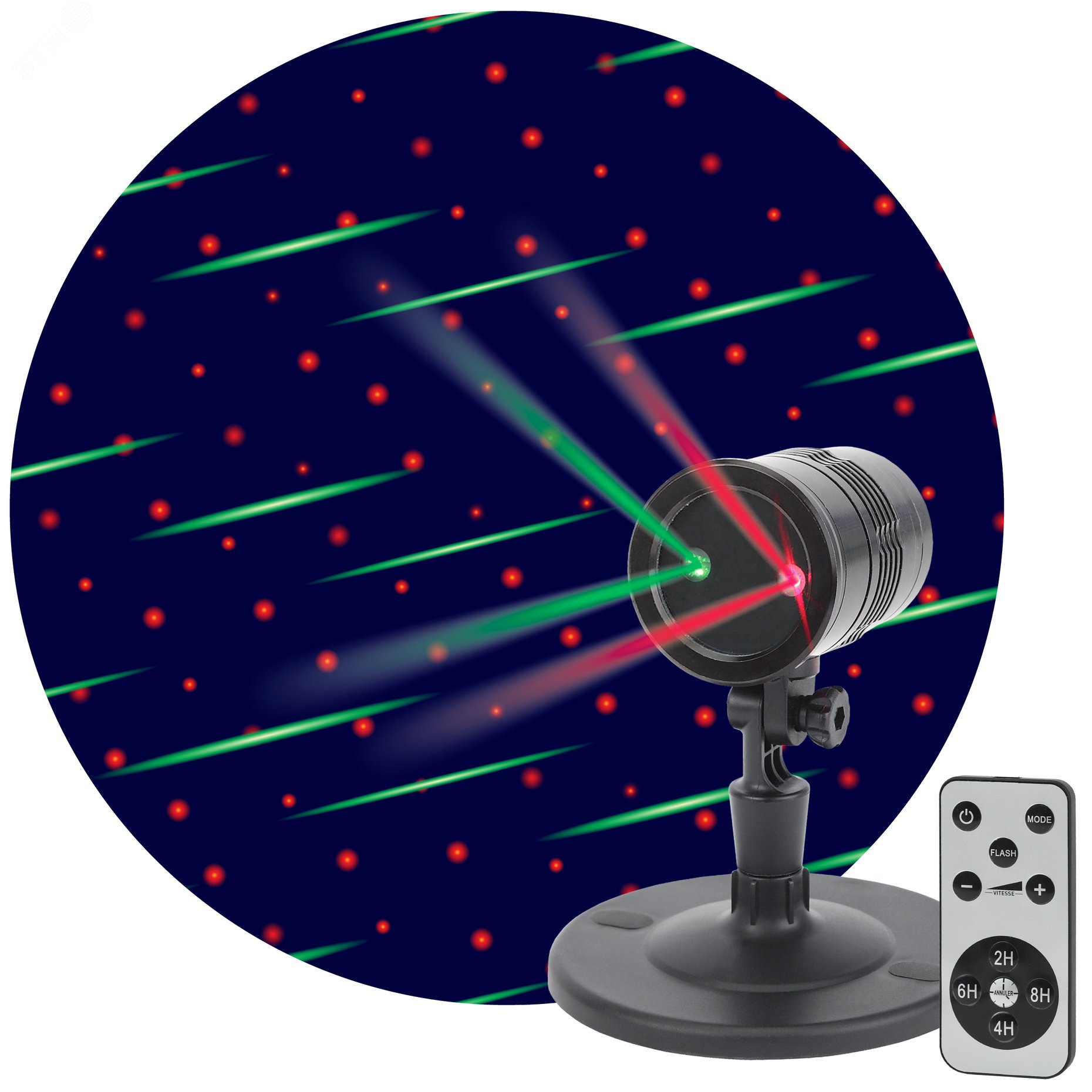 Проектор Laser Метеоритный дождь мультирежим 2 цвета, 220V, IP44 ENIOP-01 Б0041642 ЭРА - превью 2