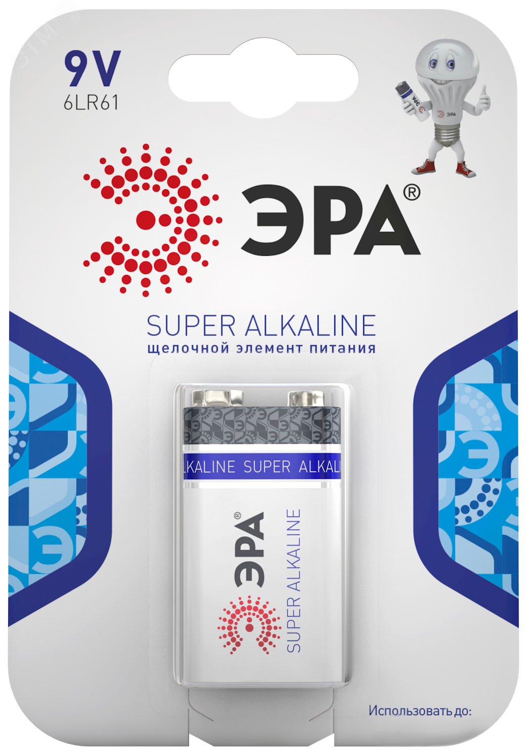 Изображение товара Щелочная батарейка 9В ЭРА SUPER Alkaline 6LR61-1BL для бытовой техники