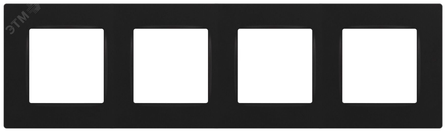 Изображение товара Рамка для розеток и выключателей ЭРА 12 12-5204-05 4 поста антрацит пластик