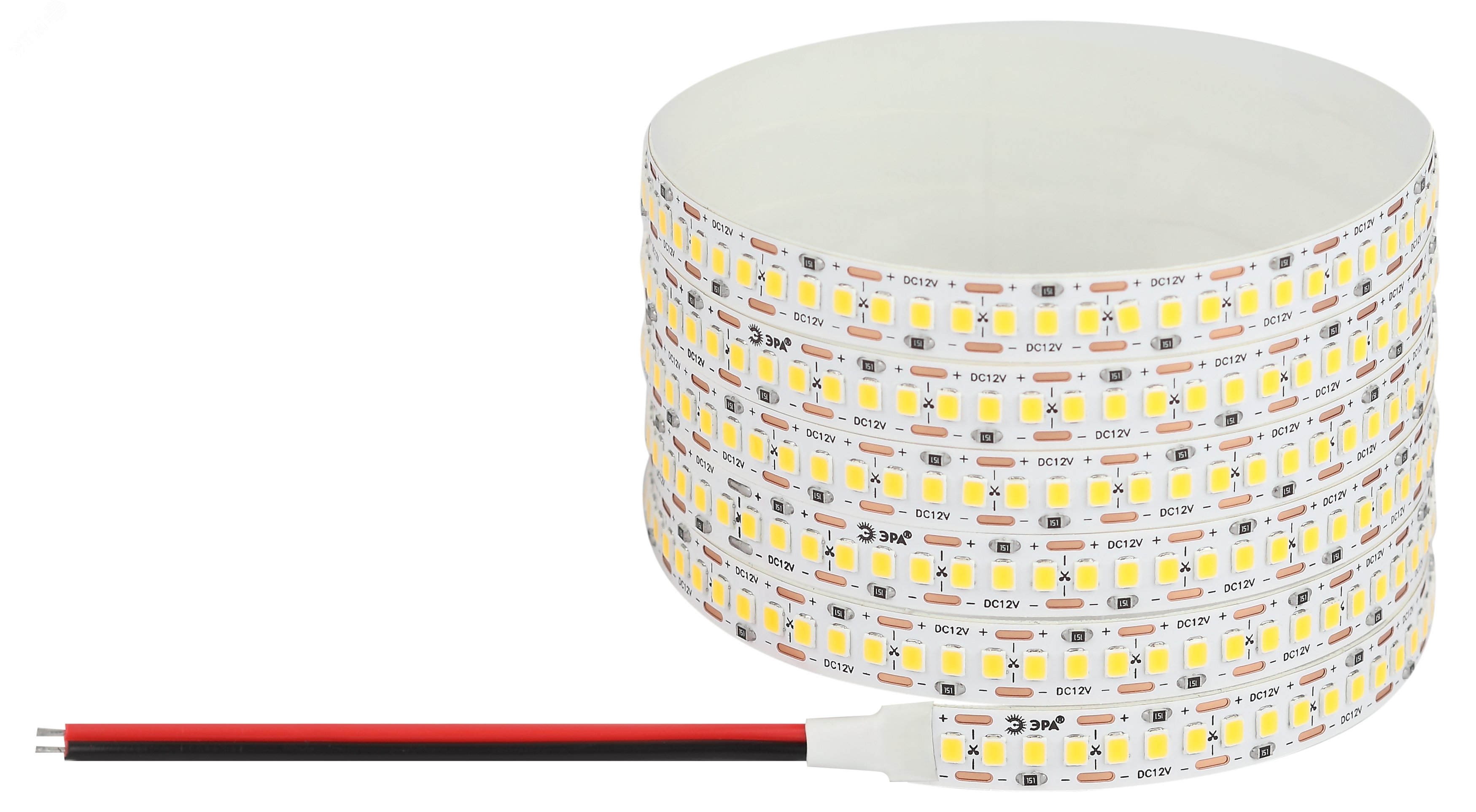 Изображение товара Светодиодная лента ЭРА LS2835 19,2 Вт/м 12В теплый белый IP20 5м
