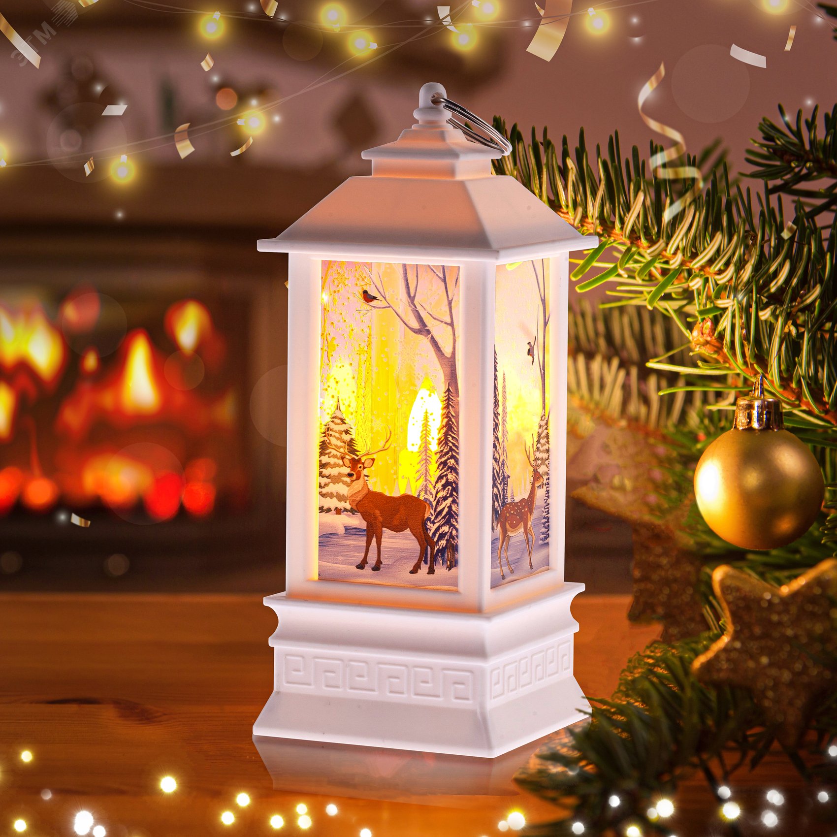 Светильник декоративный новогодний Сказочный лес, теплый белый, LED, h 20 см, 3хААА, IP20 Б0051938 ЭРА